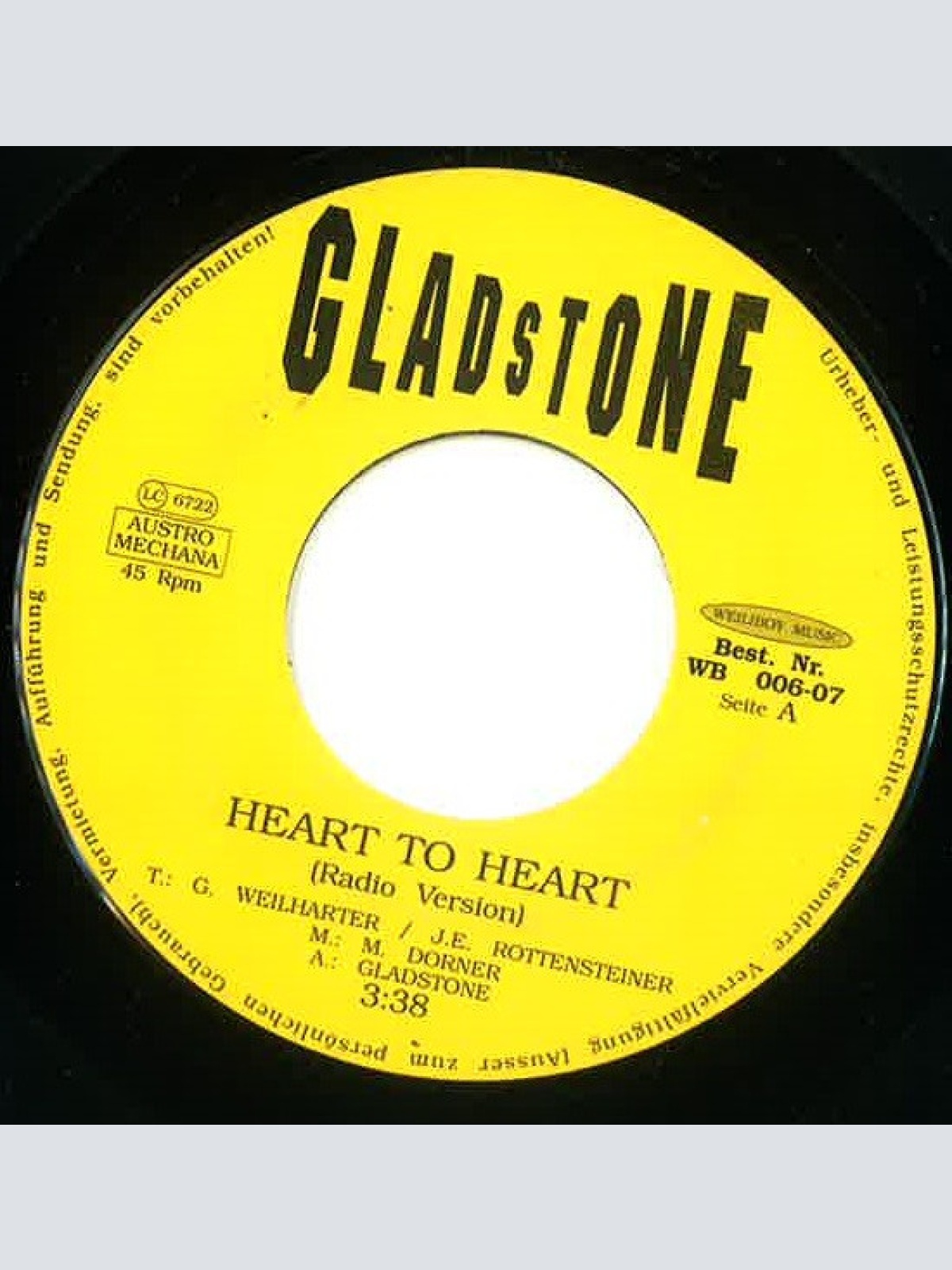 Vinyl / Gladstone (5) - Heart To Heart