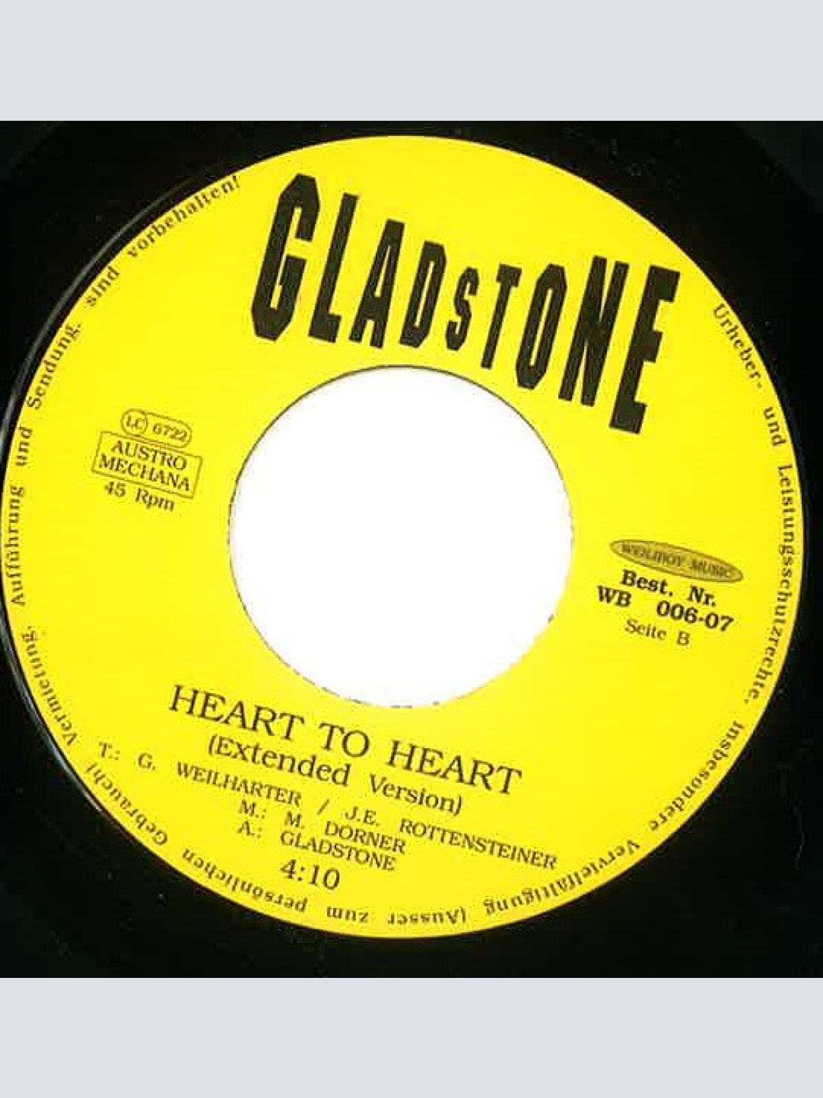 Vinyl / Gladstone (5) - Heart To Heart