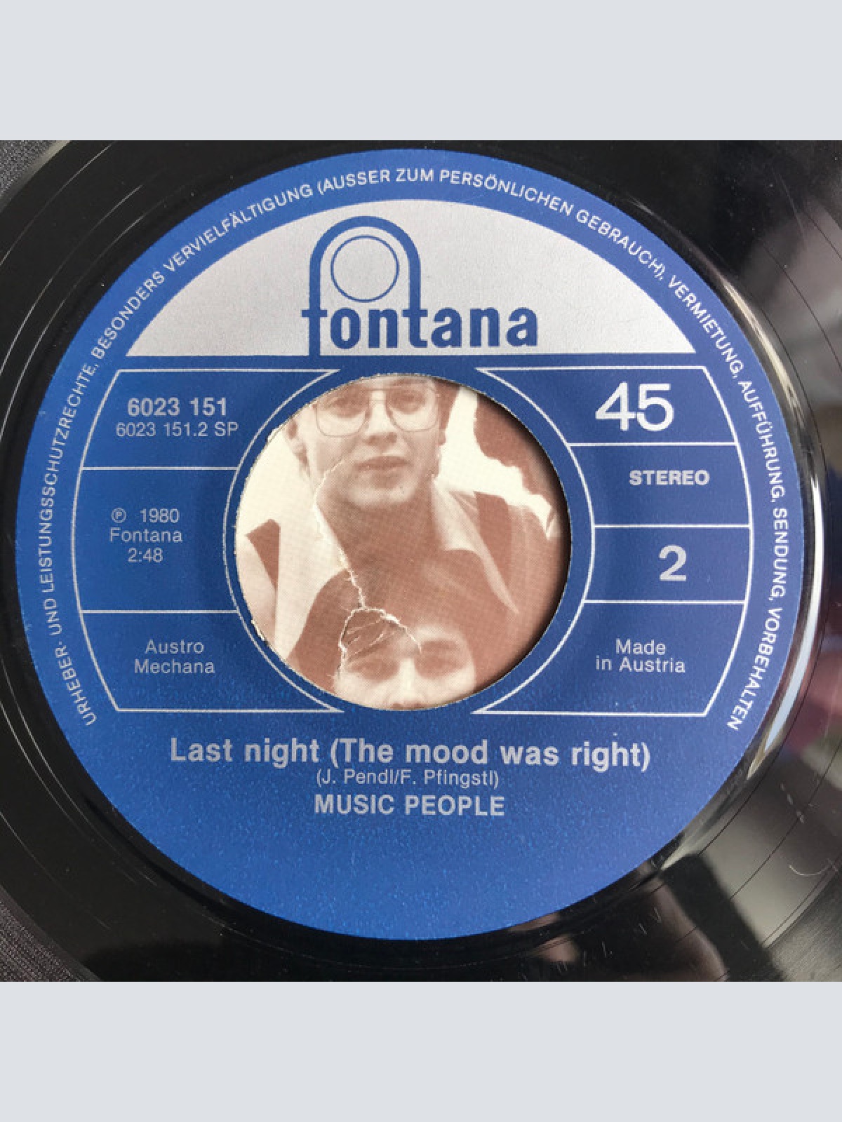 Vinyl / Music People (4) - Love In The Rain / Last Night (The Mood Was Right)