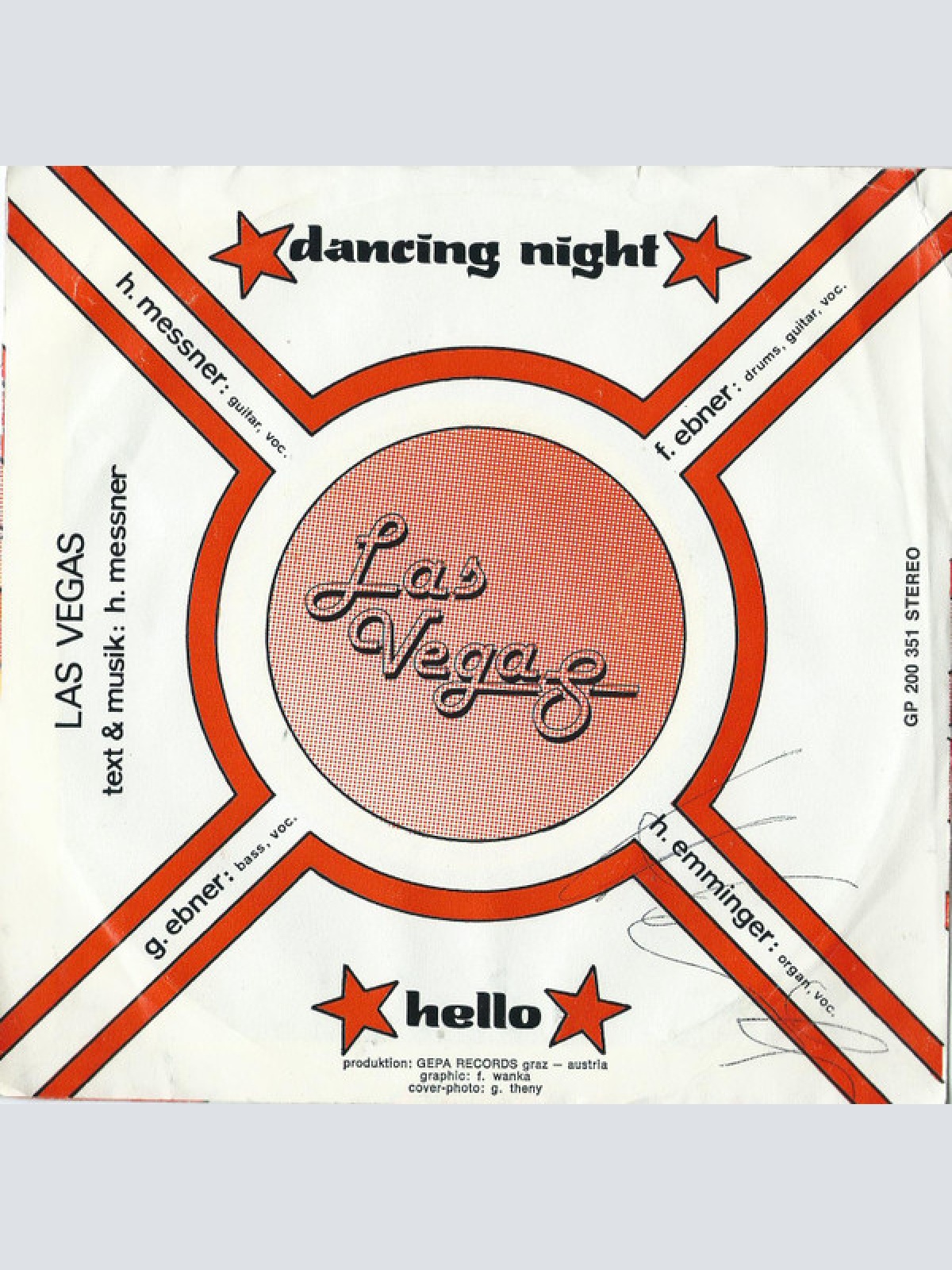 Vinyl / Las Vegas - Dancing Night / Hello