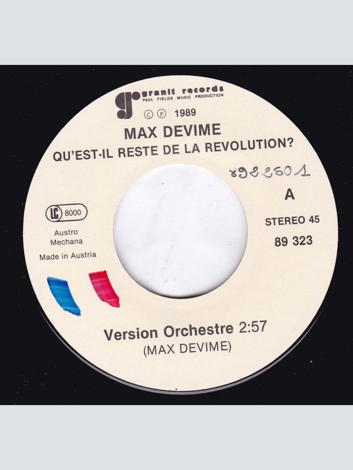 Vinyl / Max Devime - Qu'est Il Resté De La Révolution ?