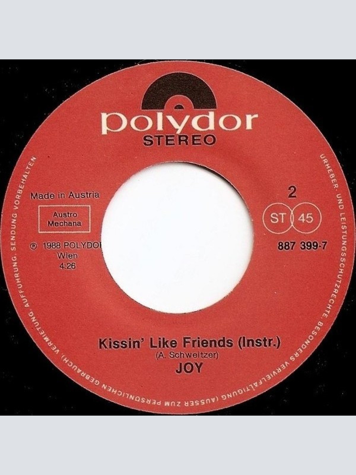Vinyl / Joy (9) - Kissin' Like Friends