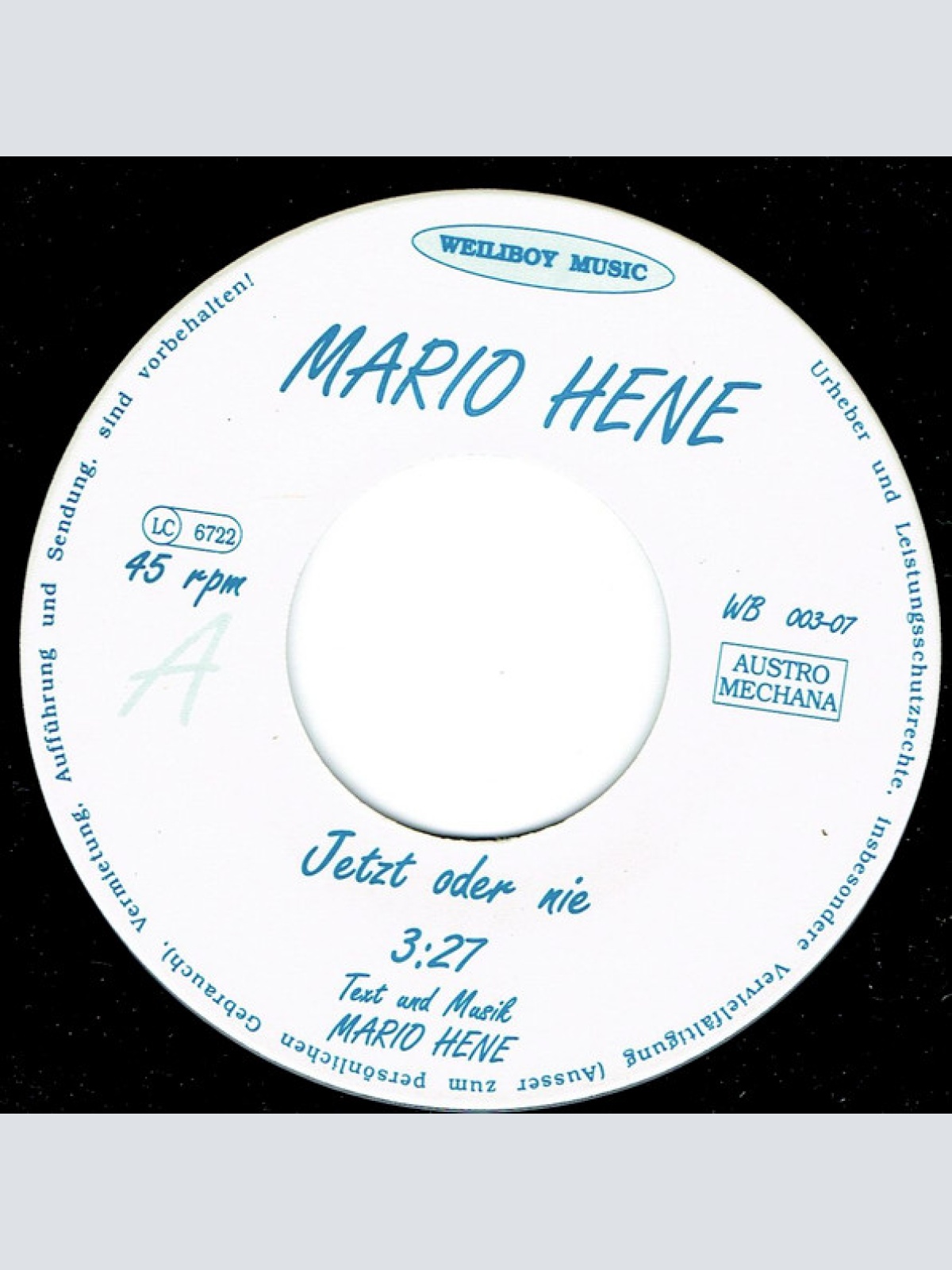 Vinyl / Mario Hené - Jetzt Oder Nie