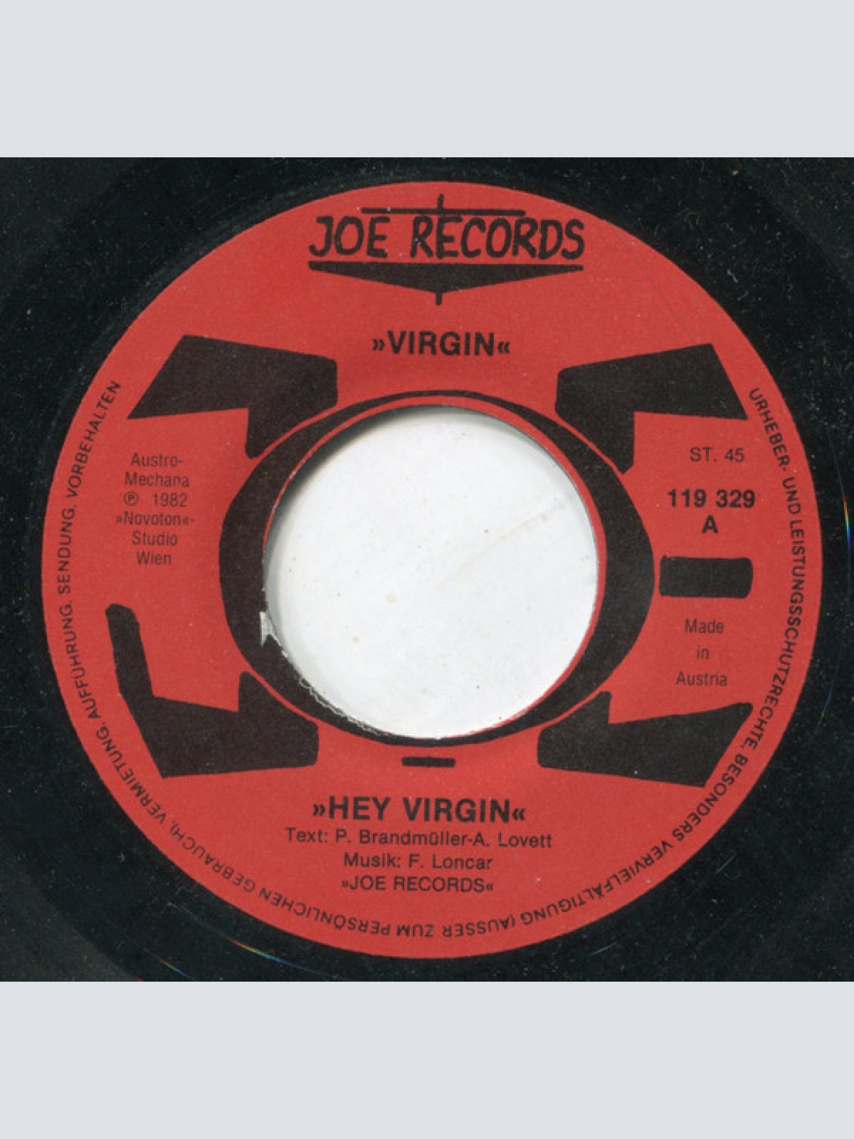 Vinyl / Virgin (10) - Hey Virgin / Go On