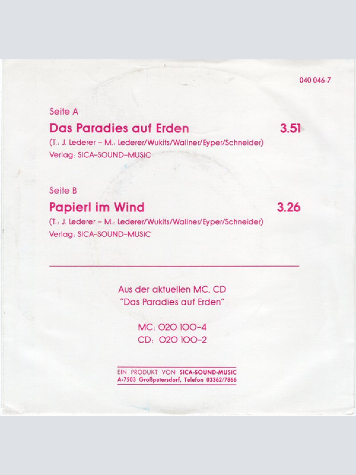 Vinyl / The Dreams (4) - Das Paradies Auf Erden