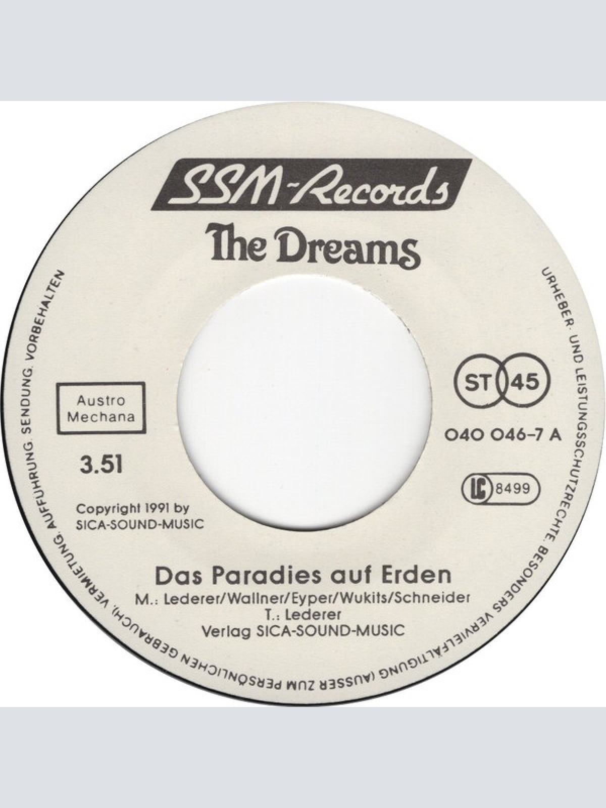 Vinyl / The Dreams (4) - Das Paradies Auf Erden