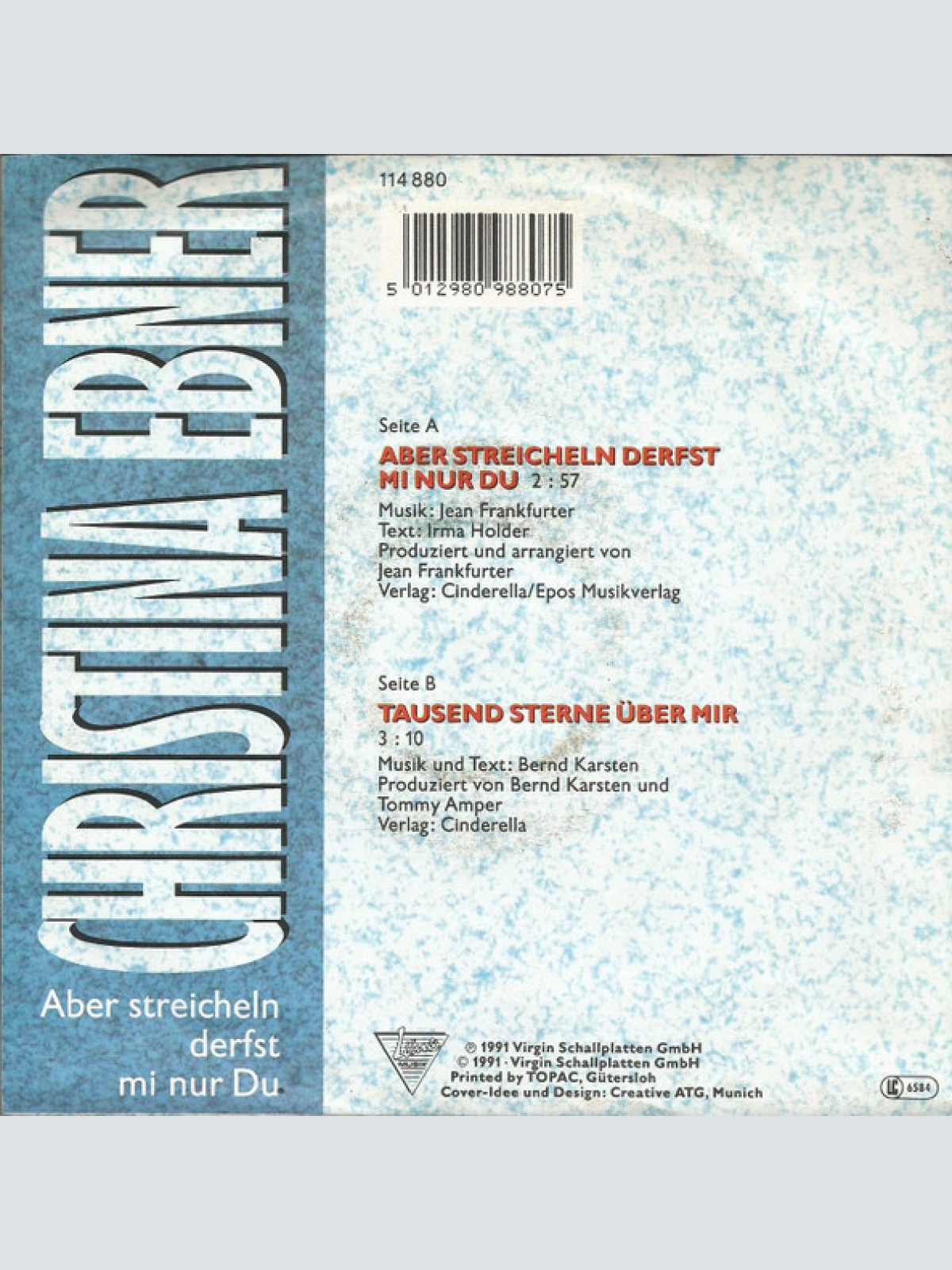 Vinyl / Christina Ebner - Aber Streicheln Derfst Mi Nur Du