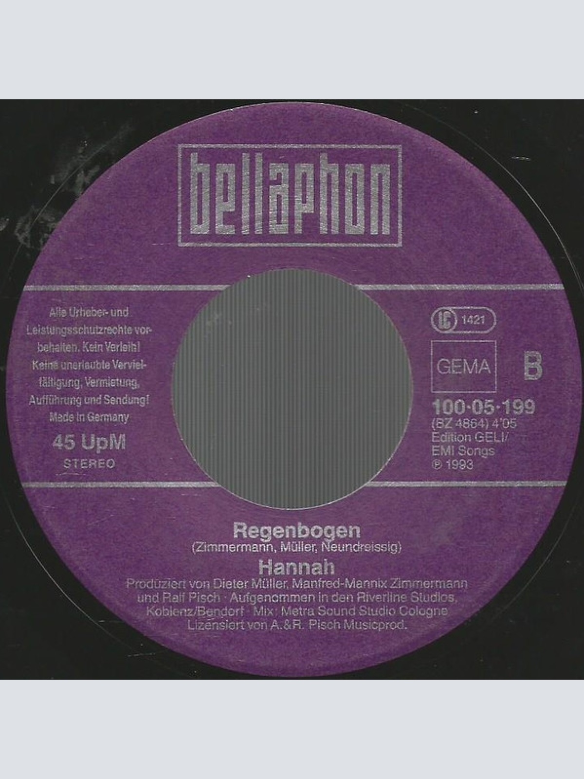 Vinyl / Hannah (15) - Ich Hab' Dich Viel Zu Sehr Vermißt