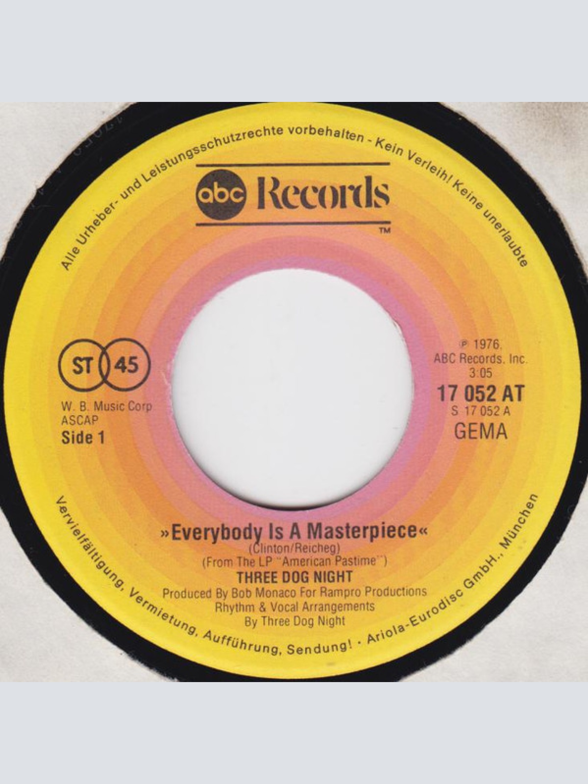 Vinyl / Three Dog Night - Everybody Is A Masterpiece