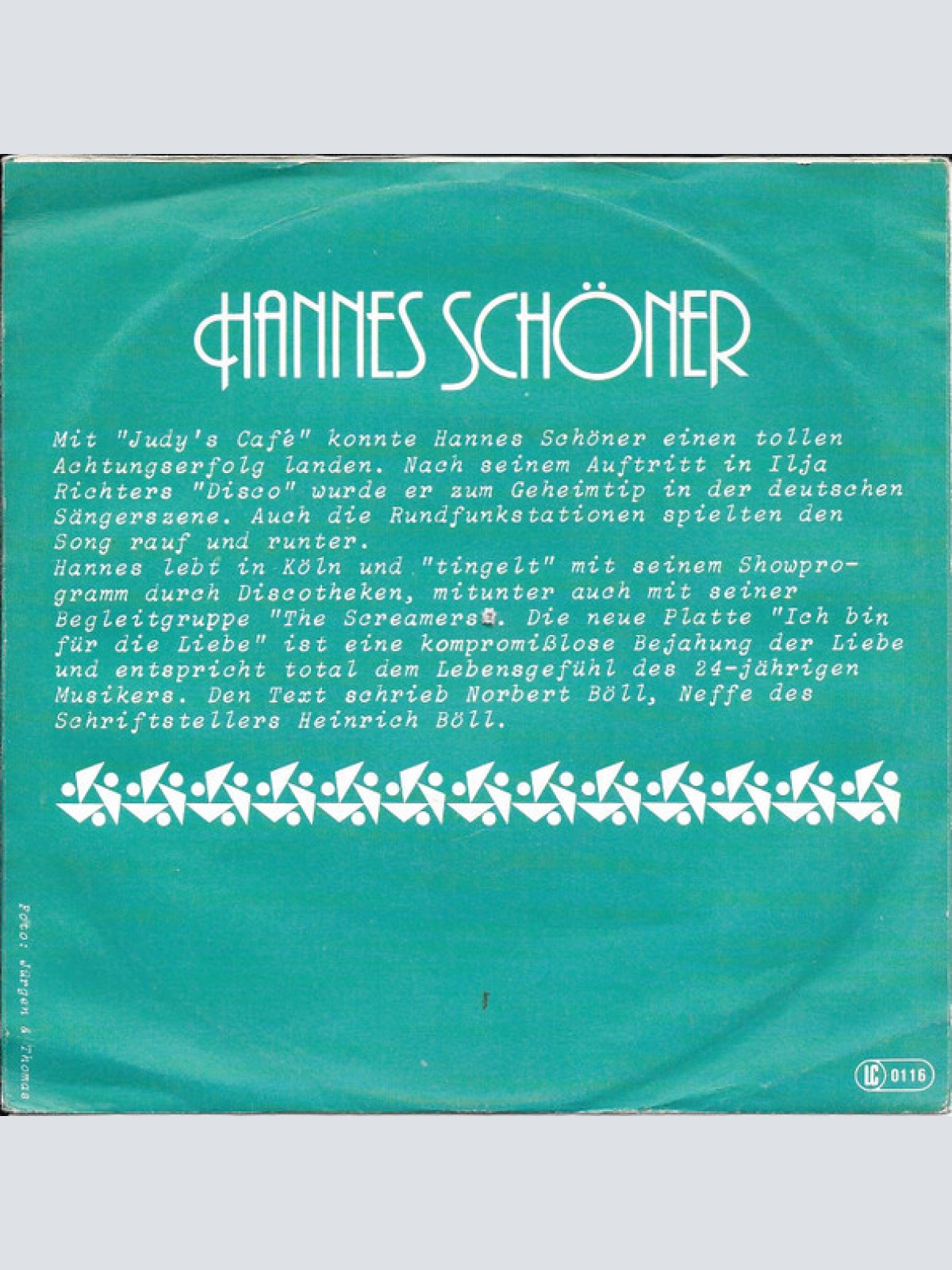 Vinyl / Hannes Schöner - Ich Bin Für Die Liebe
