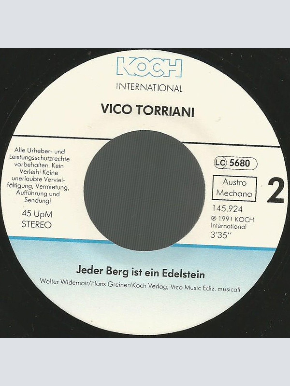 Vinyl / Vico Torriani - Und Der Himmel Drückt Ein Auge Zu