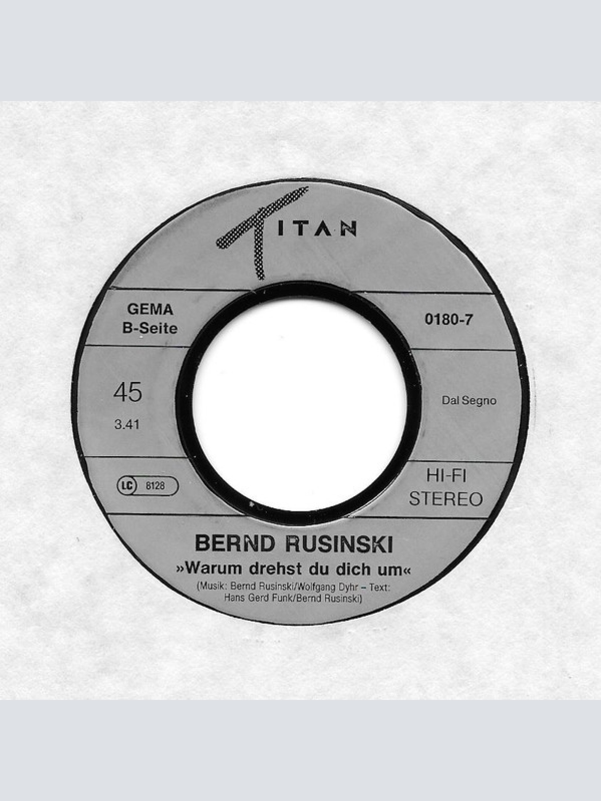 Vinyl / Bernd Rusinski - Zwischen Diesen Zeilen