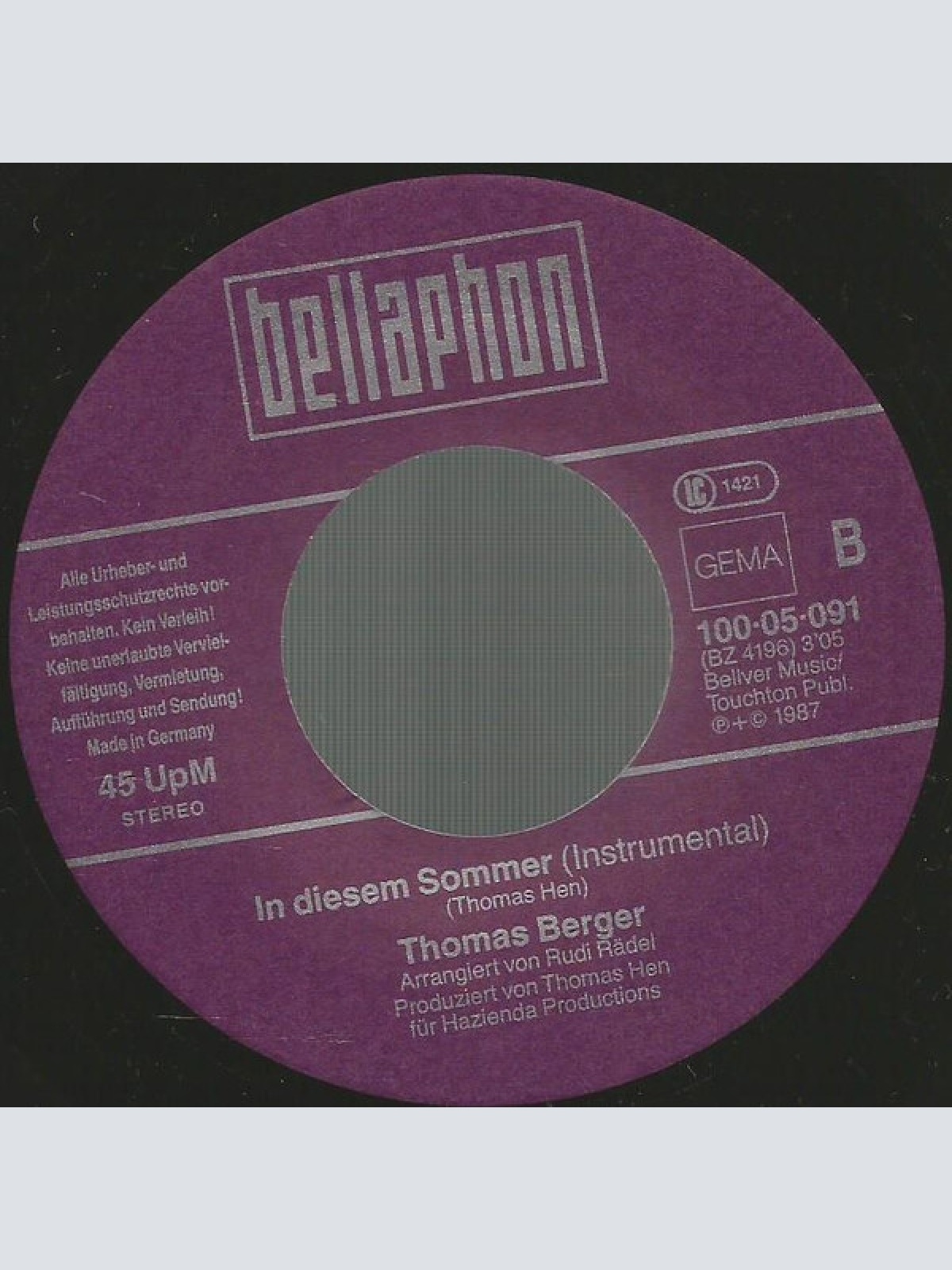 Vinyl / Thomas Berger (2) - In Diesem Sommer