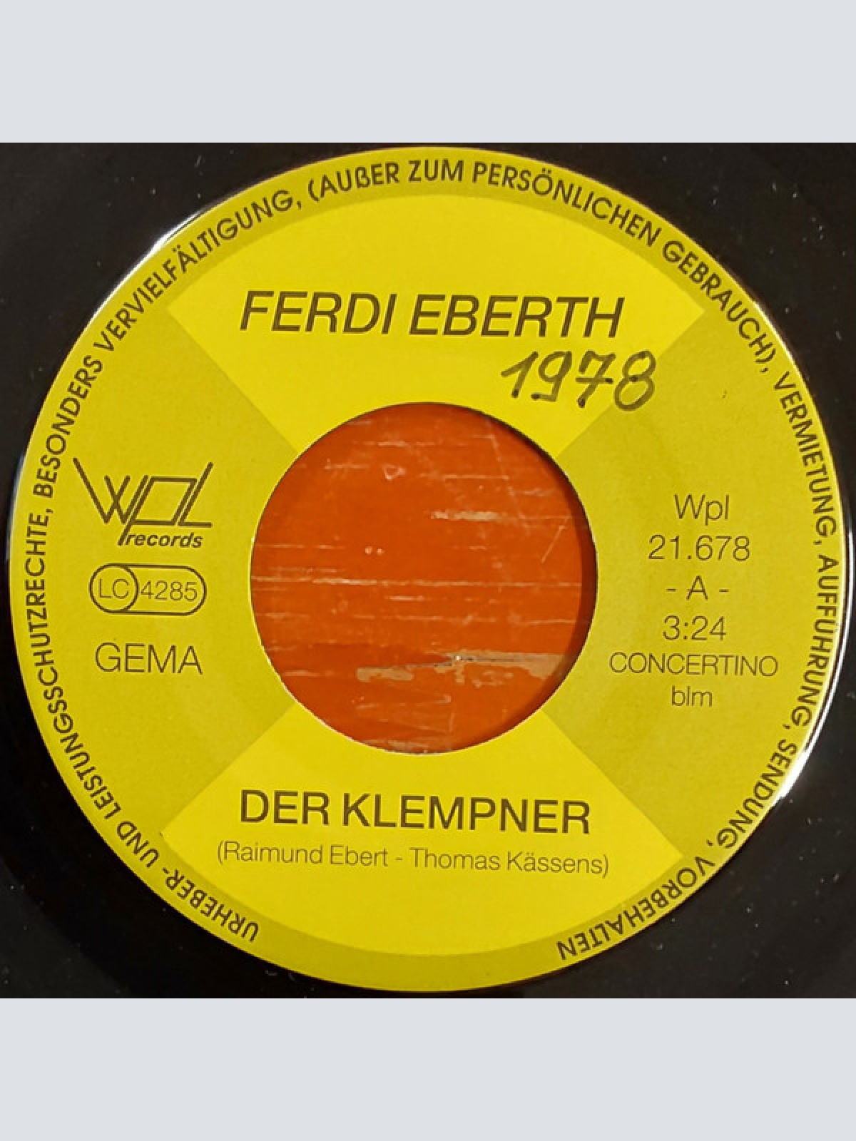 Vinyl / Ferdi Eberth - Der Klempner