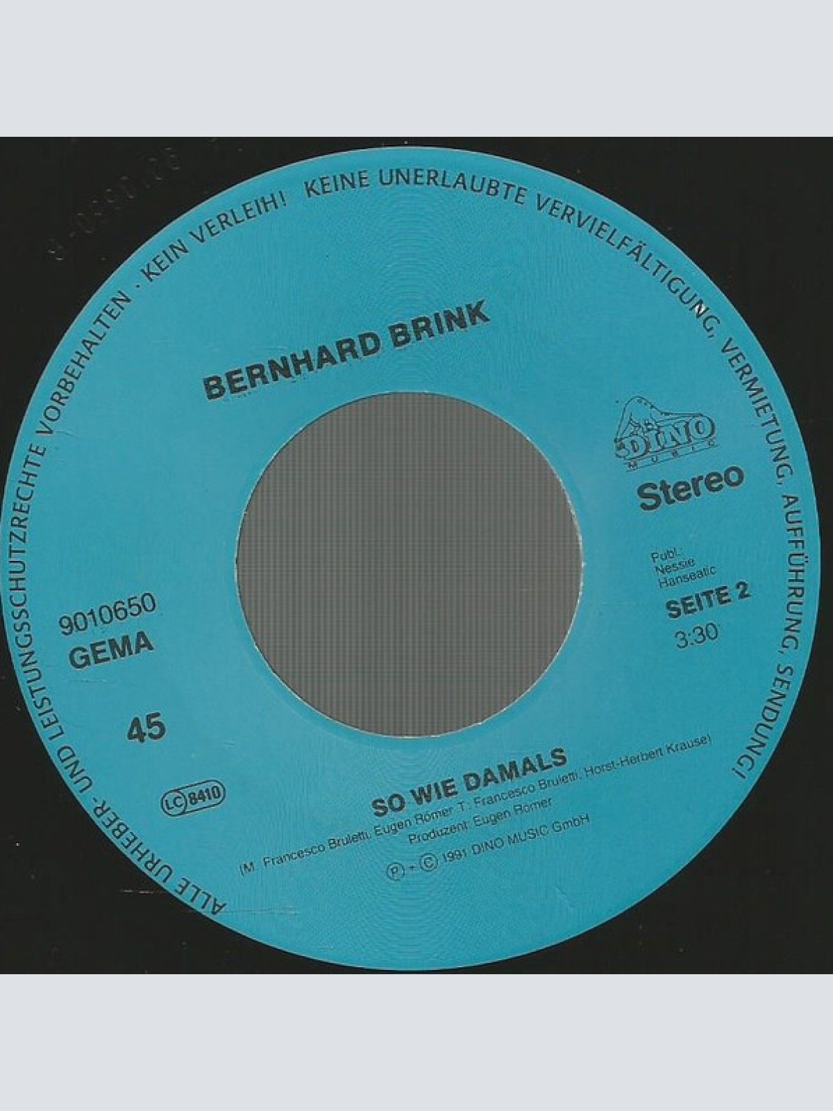 Vinyl / Bernhard Brink - Geh (Eh' Ich Den Kopf Total Verlier)