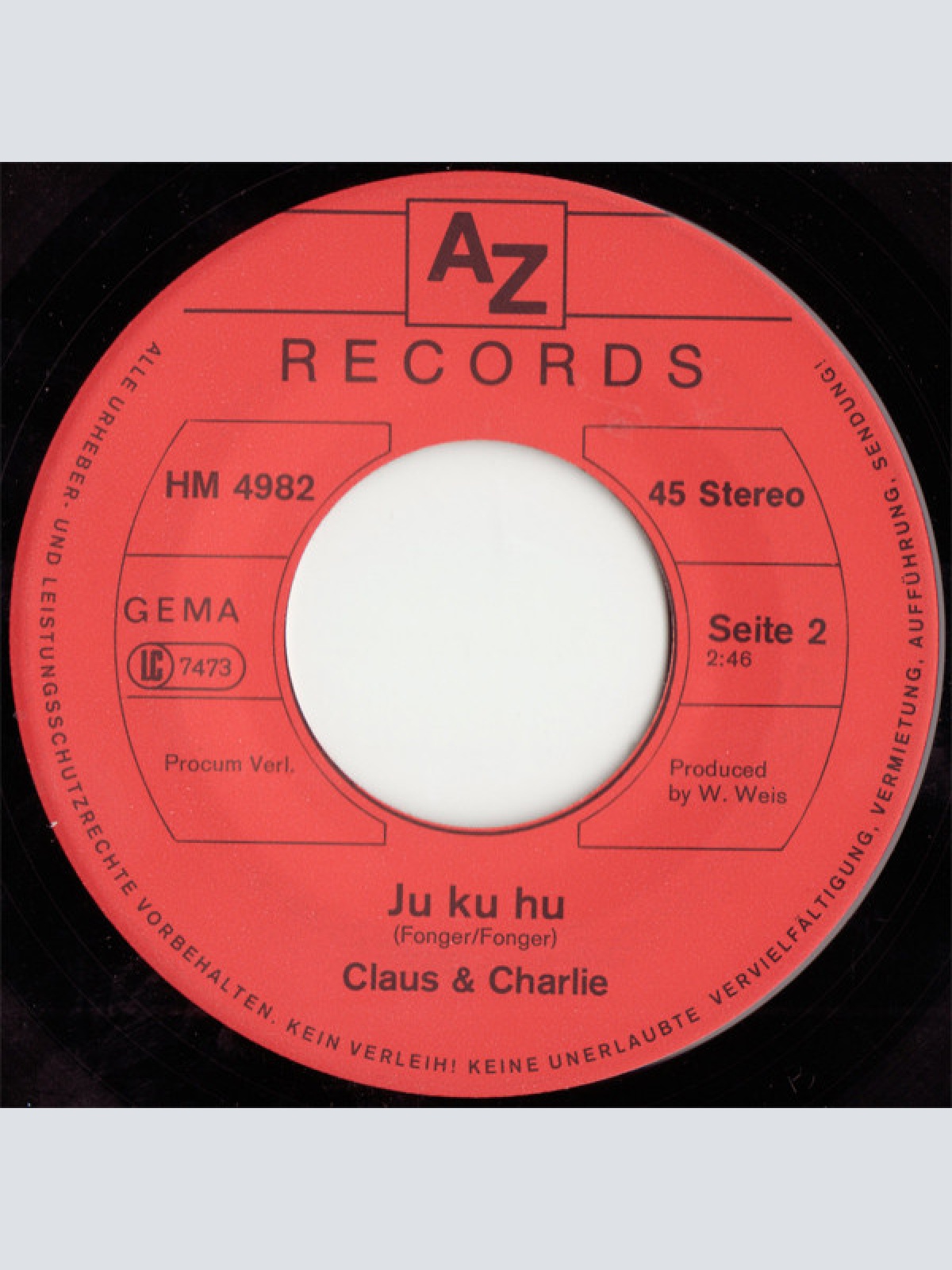 Vinyl / Claus & Charlie* - In Meiner Stammkneipe / Ju Ku Hu