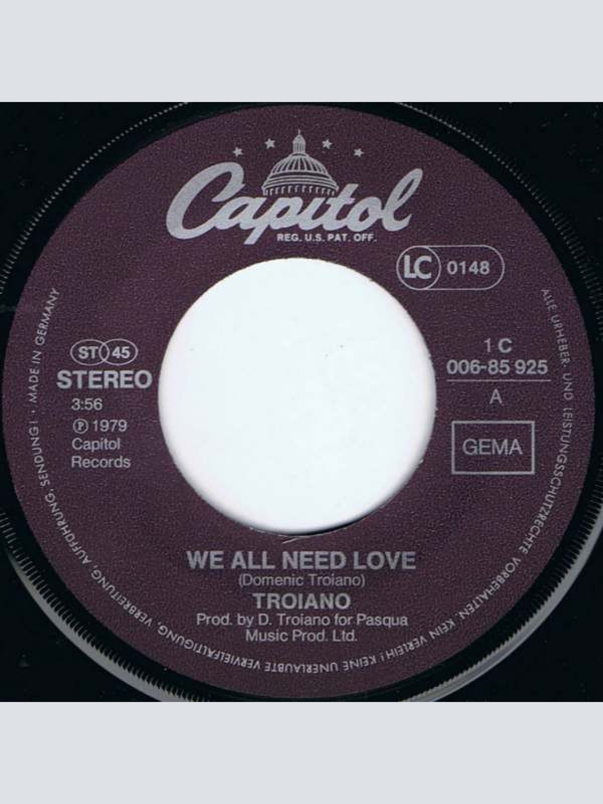 Vinyl / Troiano* - We All Need Love