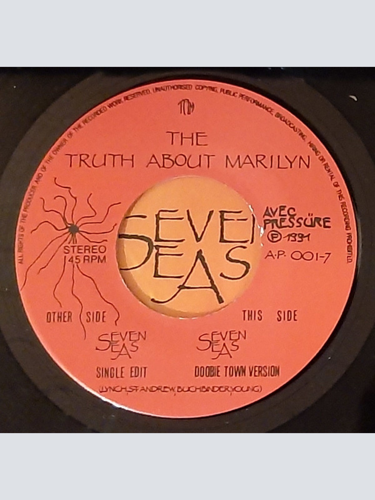 Vinyl / The Truth About Marilyn - Seven Seas