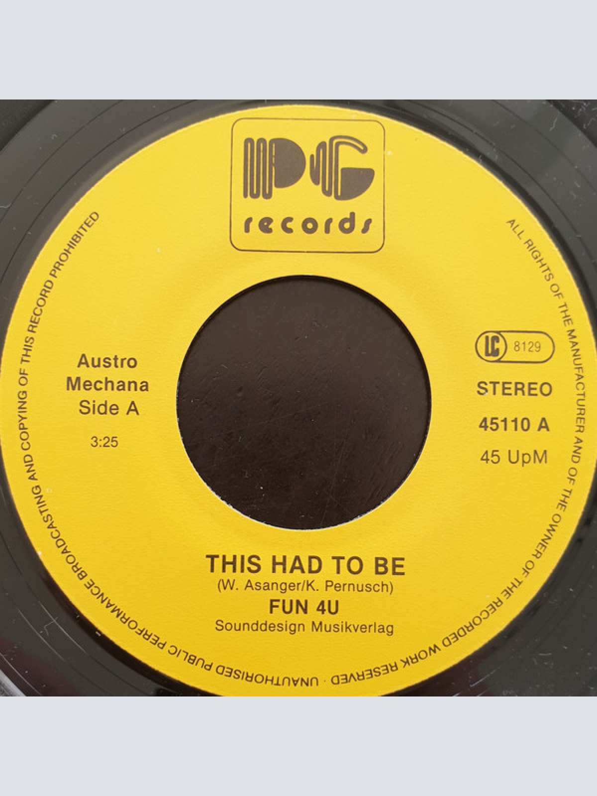 Vinyl / Fun 4U - This Had To Be