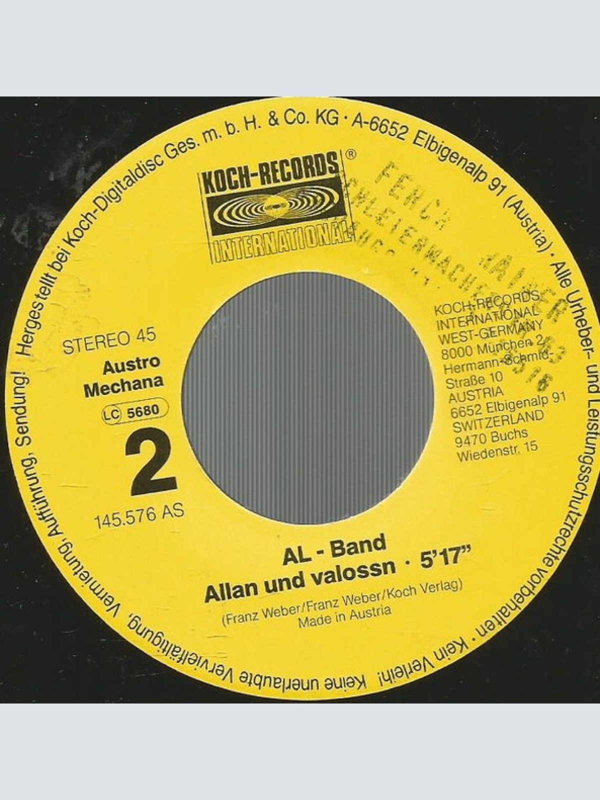 Vinyl / AL-Band* - Ohne Di Is Olls So Leer / Allan Und Valossn