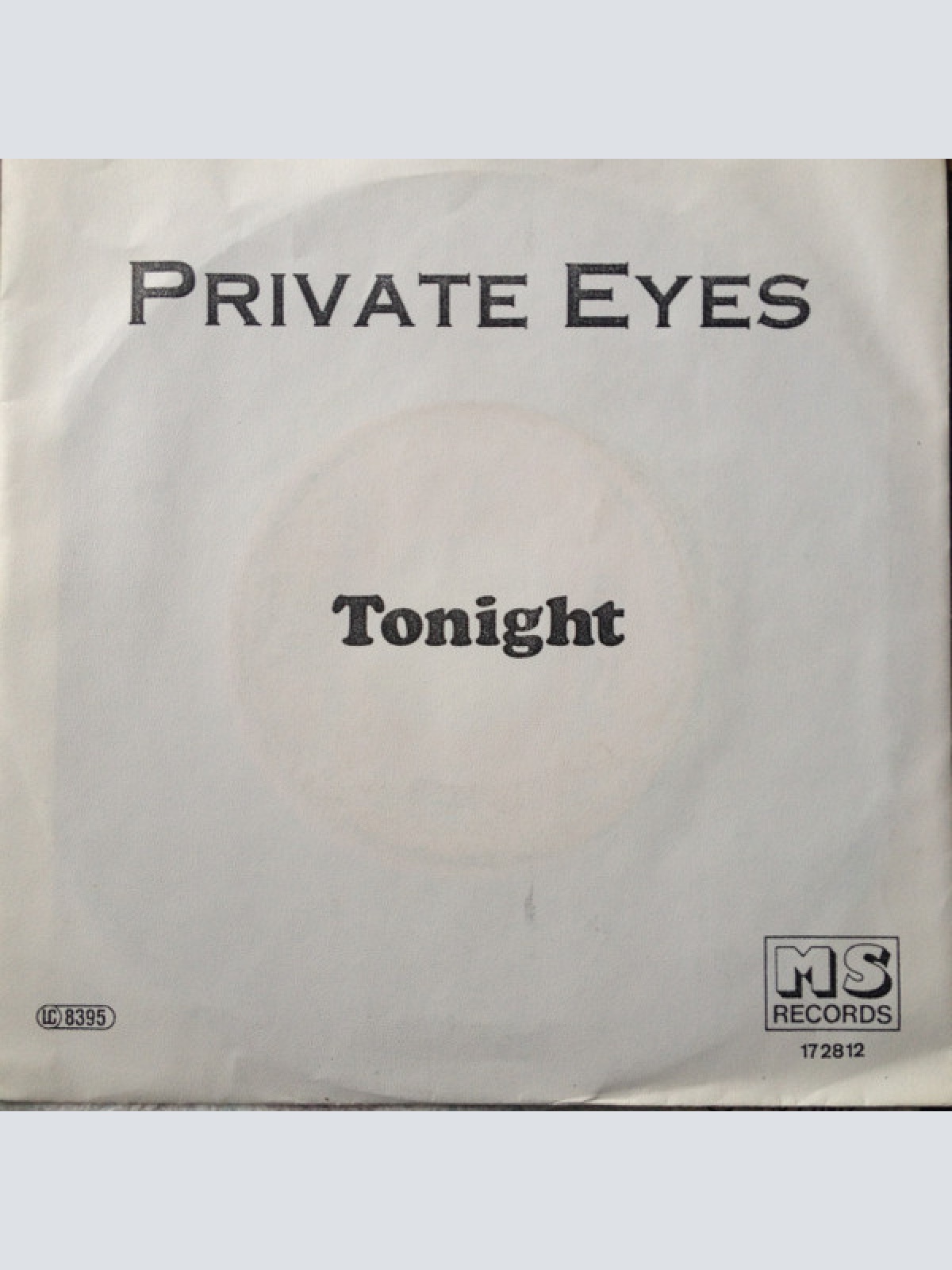 Vinyl / Private Eyes (3) - Tonight
