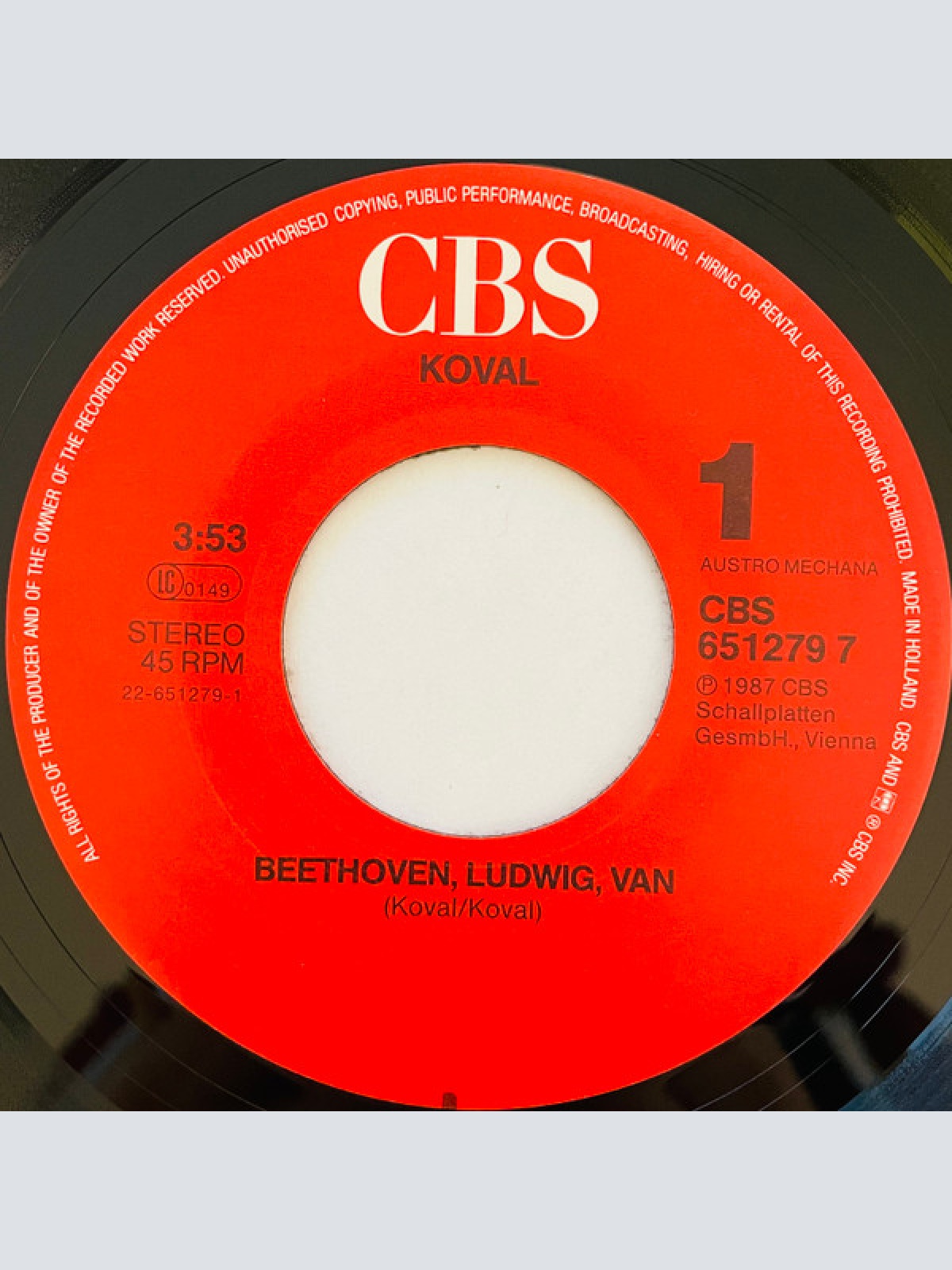 Vinyl / Koval* - Beethoven, Ludwig, Van