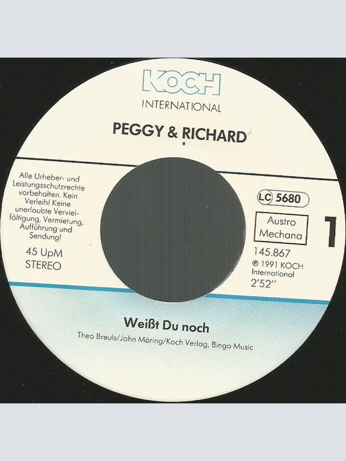 Vinyl / Peggy & Richard - Weisst Du Noch