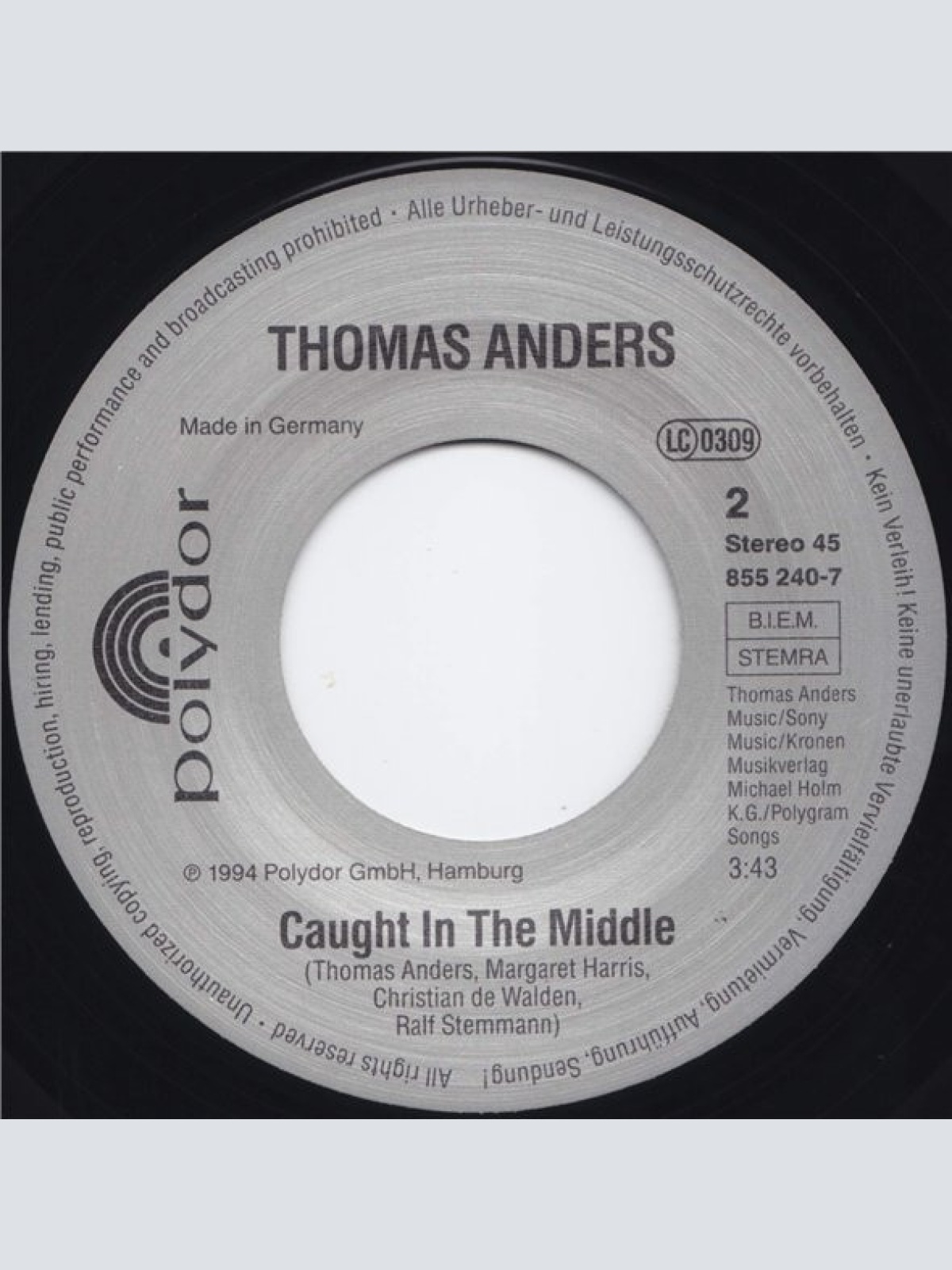 Vinyl / Thomas Anders - The Love In Me