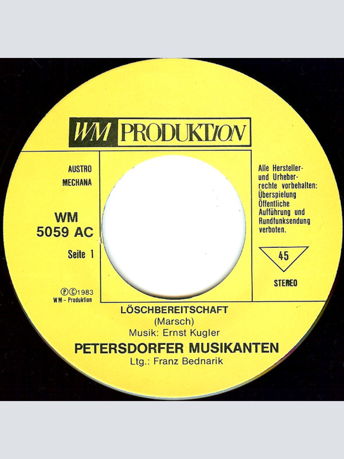 Vinyl / Petersdorfer Musikanten / Wolfgang Lindner-Band* - Löschbereitschaft / Feuerwehr-Dixie