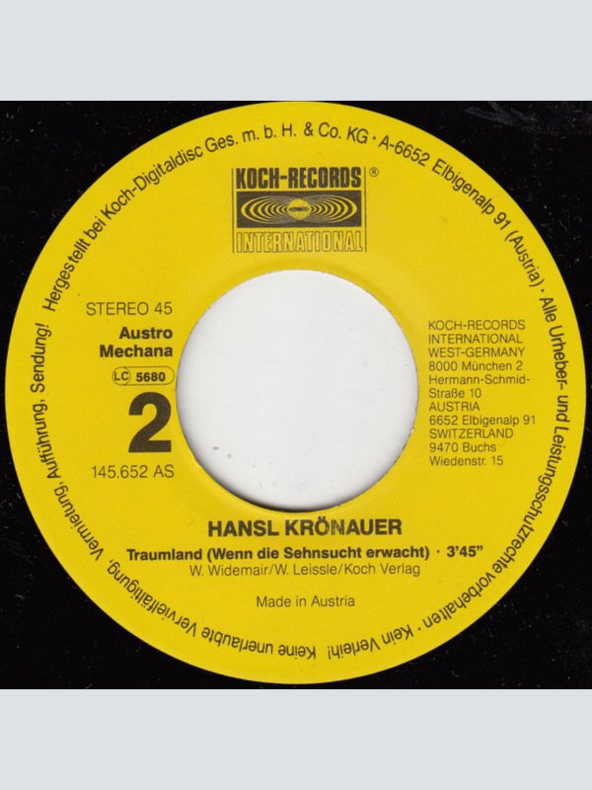 Vinyl / Hansl Krönauer - Vor'm Herrgott Sind Wir Alle Gleich