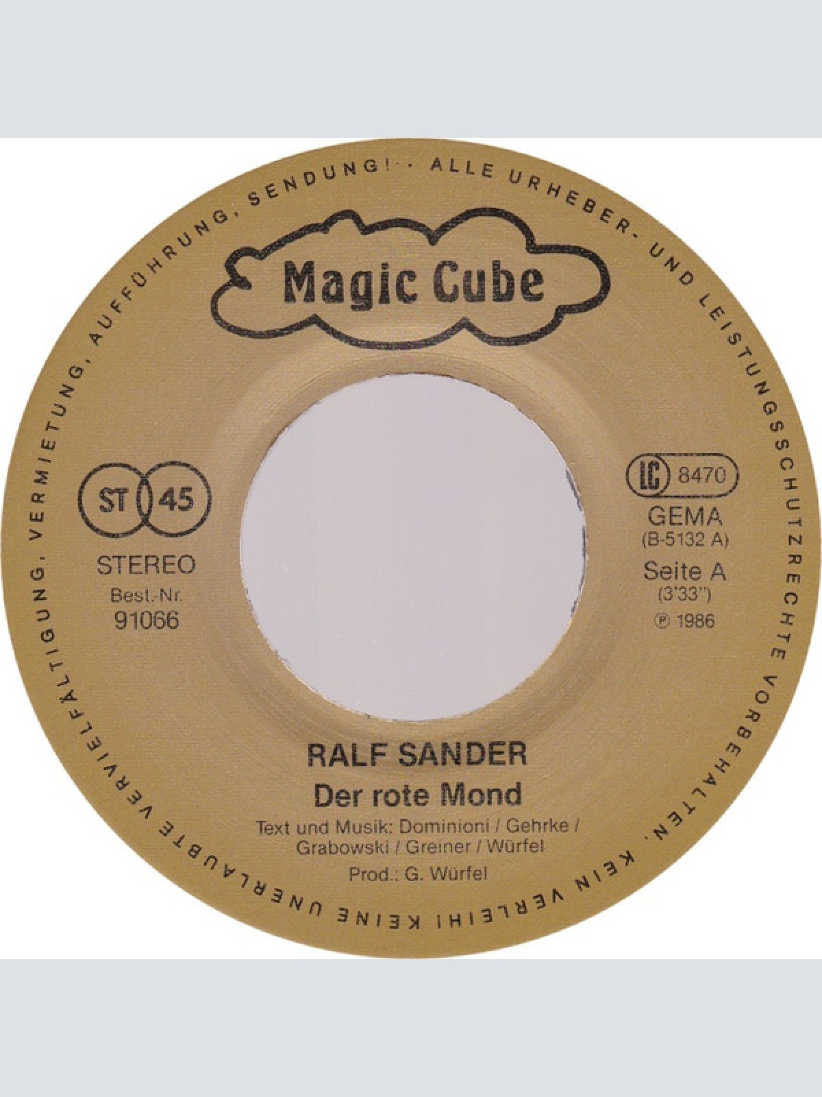 Vinyl / Ralf Sander - Der Rote Mond