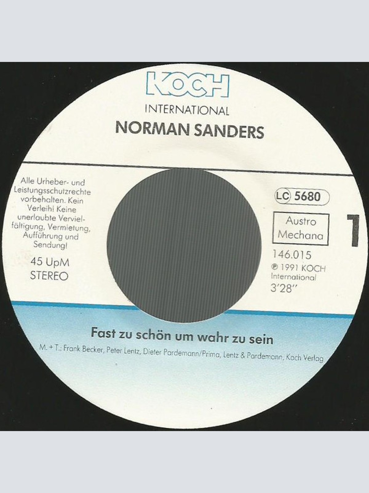 Vinyl / Norman Sanders (2) - Fast Zu Schön Um Wahr Zu Sein