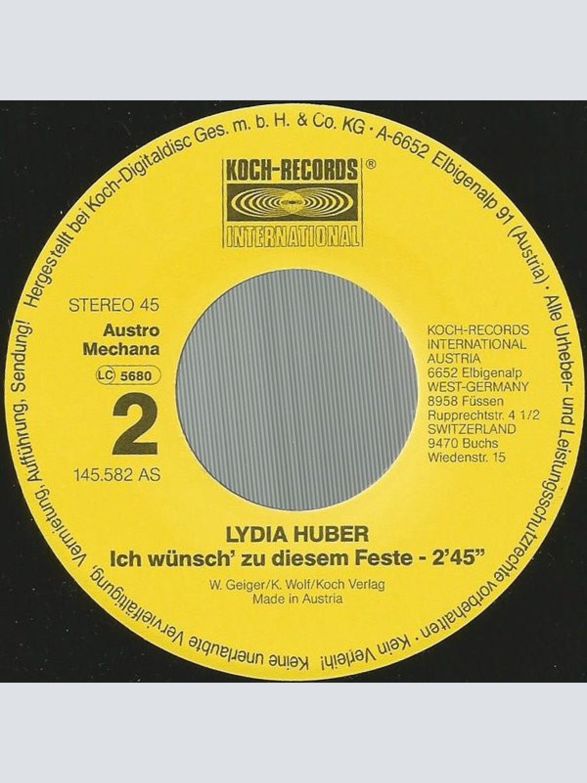 Vinyl / Lydia Huber - Sag Dankeschön Mit Roten Rosen