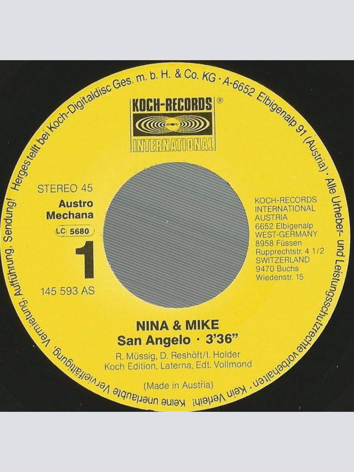Vinyl / Nina & Mike - San Angelo