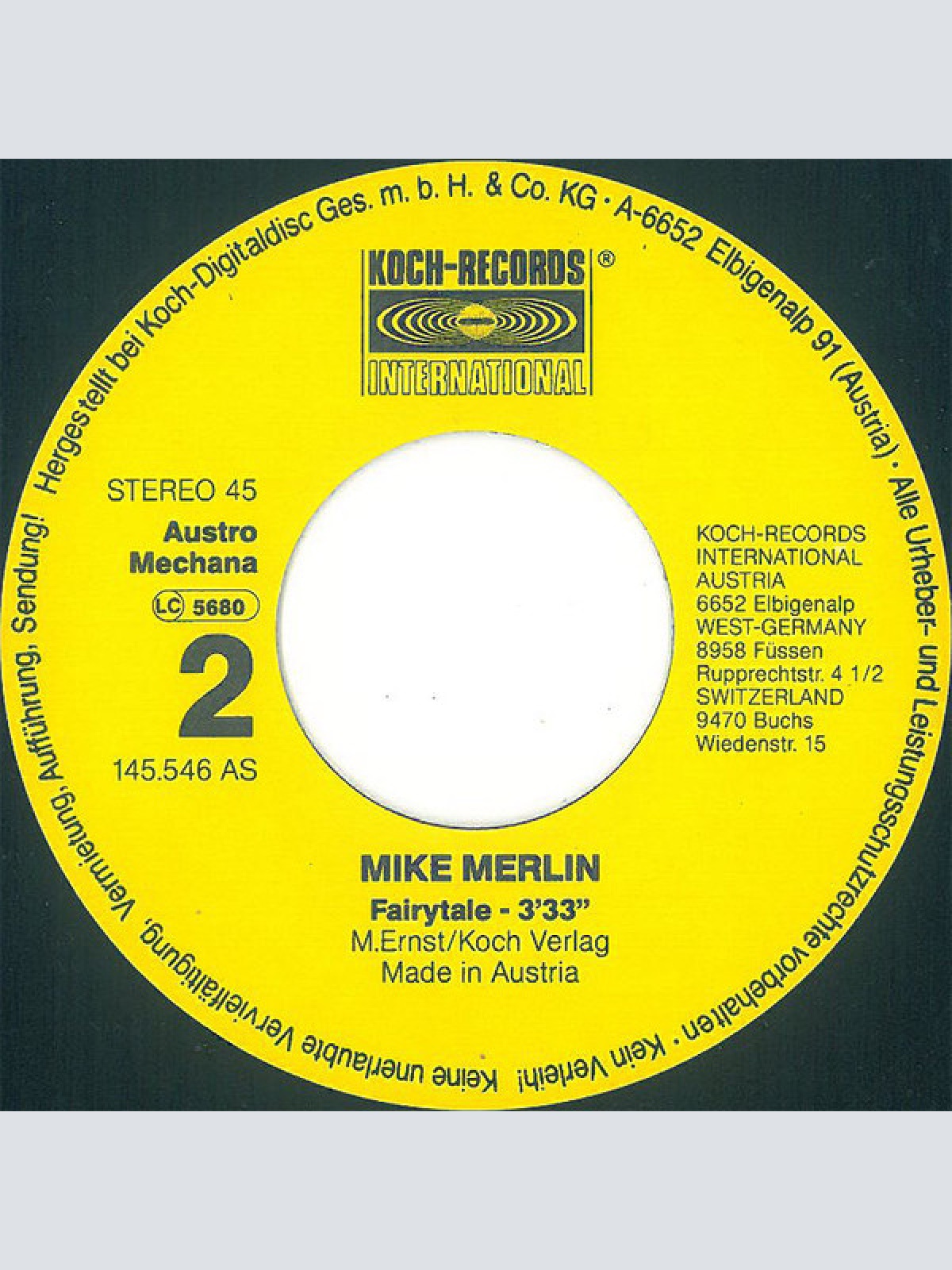Vinyl / Mike Merlin - Tell Me That You Love Me