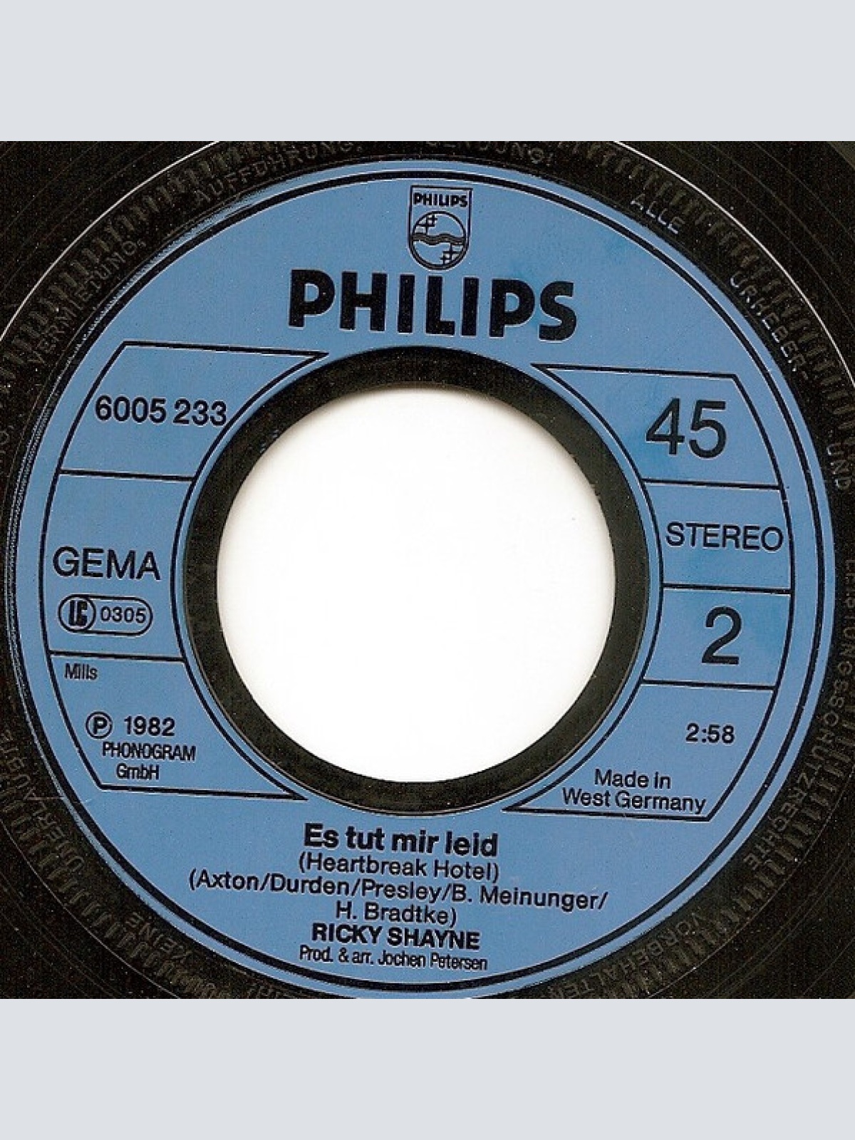 Vinyl / Ricky Shayne - Ich Brauch' Dich