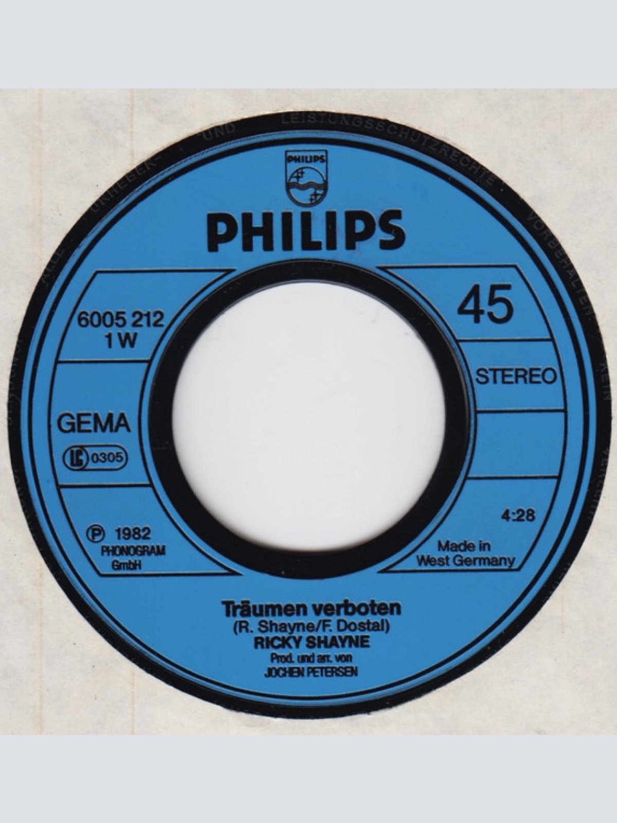 Vinyl / Ricky Shayne - Träumen Verboten