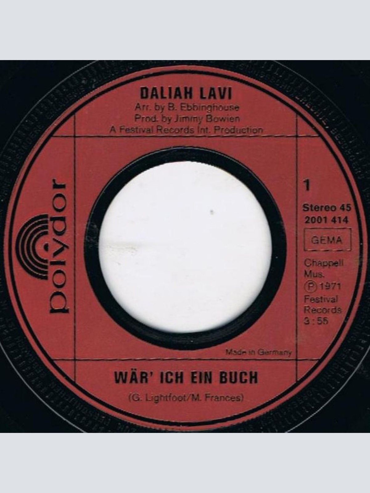 Vinyl / Daliah Lavi - Wär' Ich Ein Buch