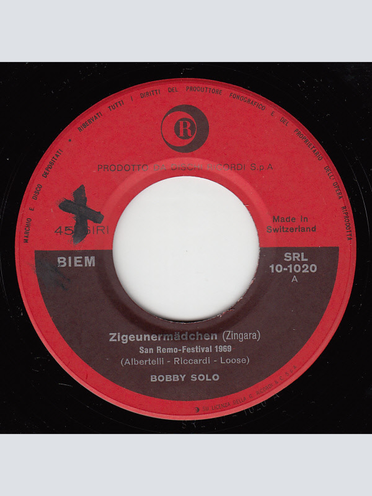 Vinyl / Bobby Solo - Zigeunermädchen (Zingara) / Alle Deine Wünsche. ..
