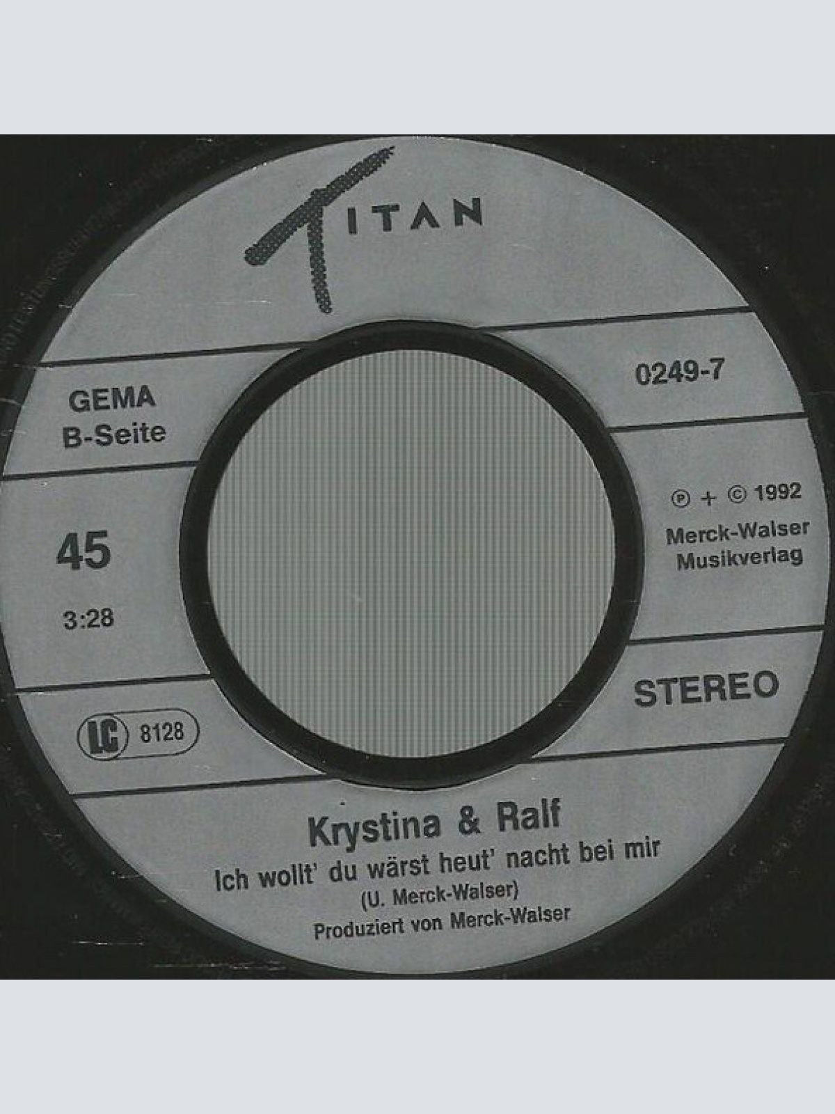 Vinyl / Krystina & Ralf - In Deinen Flammen Brennt Mein Herz