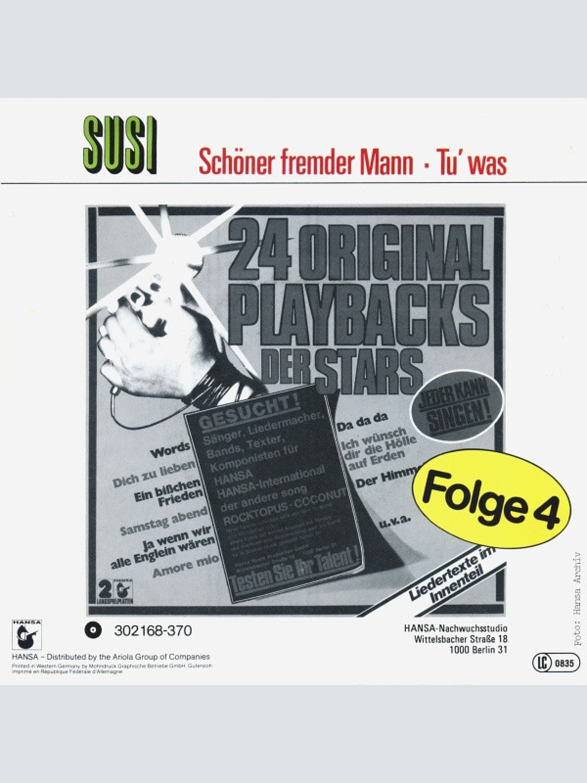 Vinyl / Susi (14) - Schöner Fremder Mann