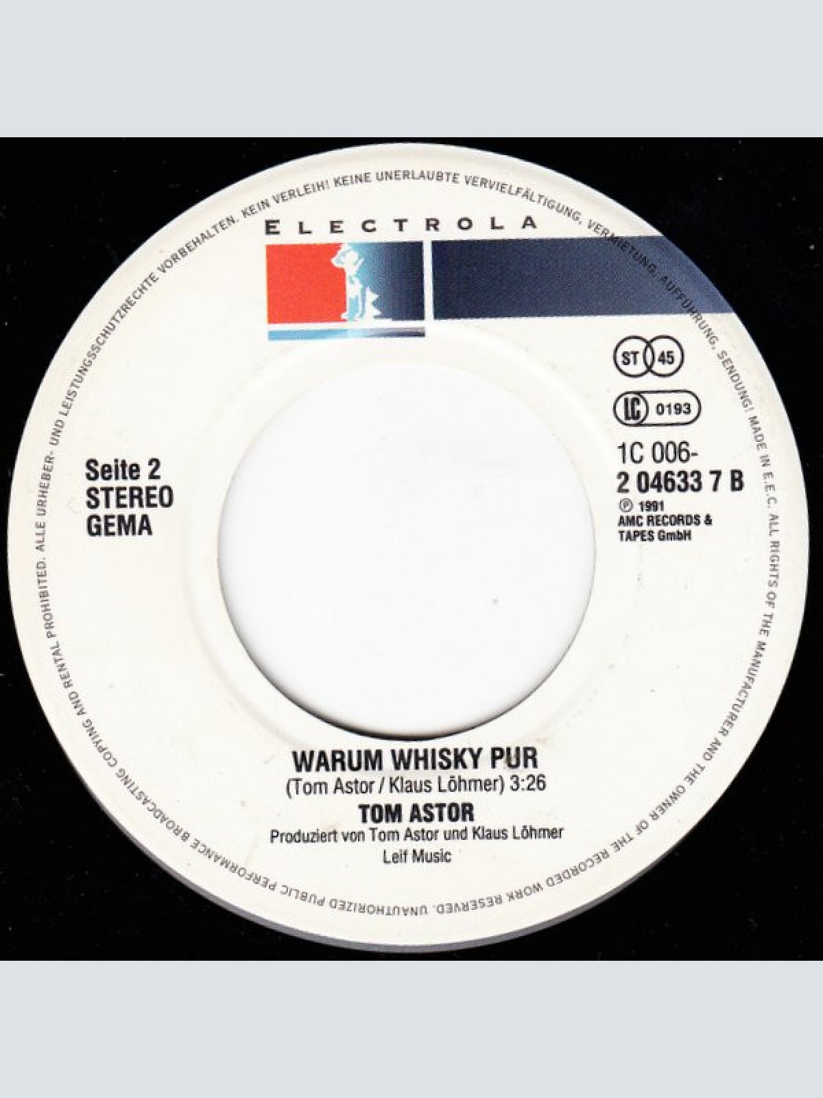 Vinyl / Tom Astor - Wo Sind Die Frau'n