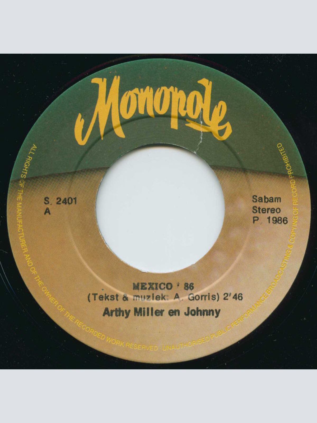 Vinyl / Arthy Miller* & Johnny (36) - Mexico 86