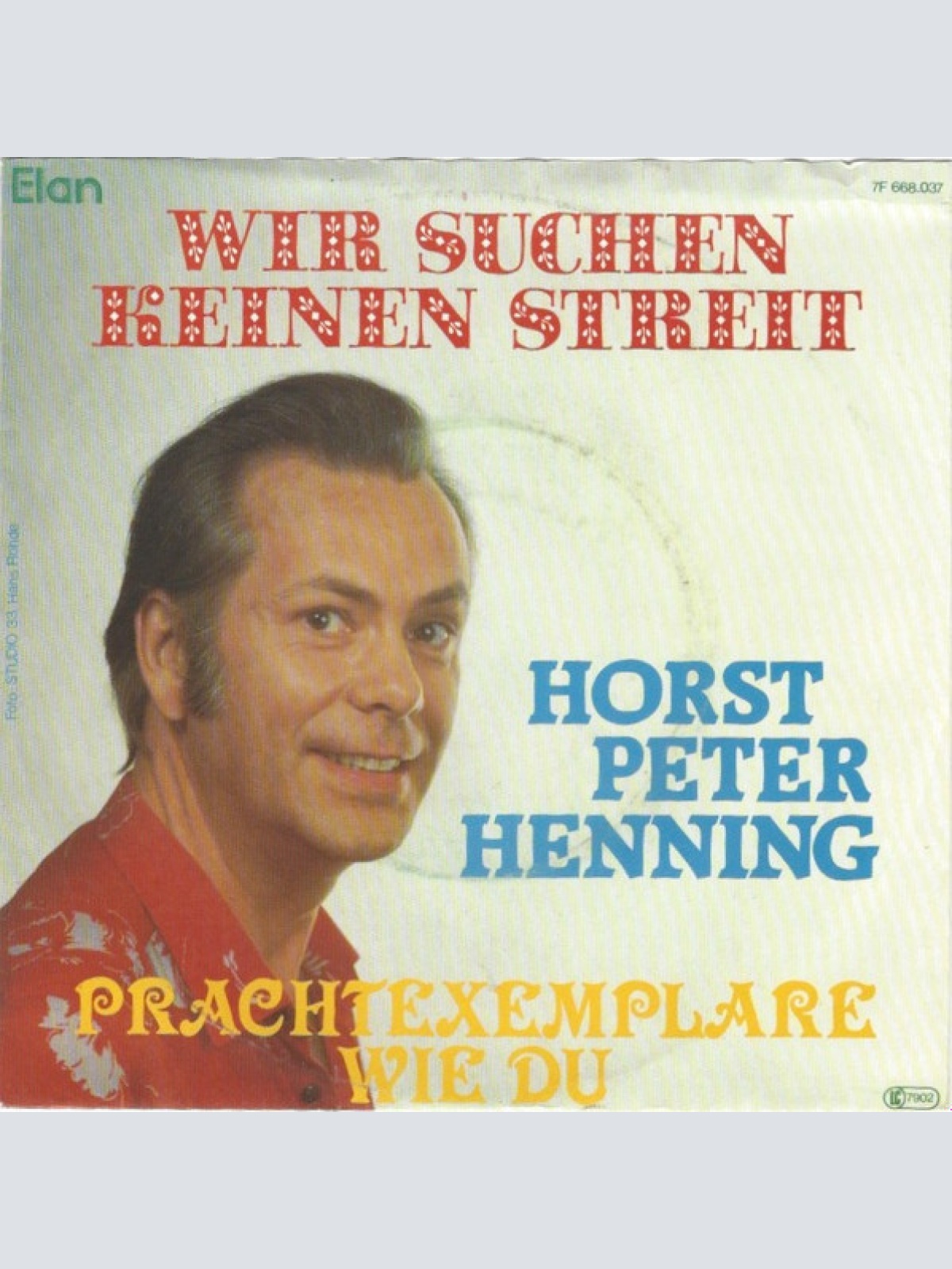 Vinyl / Horst Peter Henning - Wir Suchen Keinen Streit