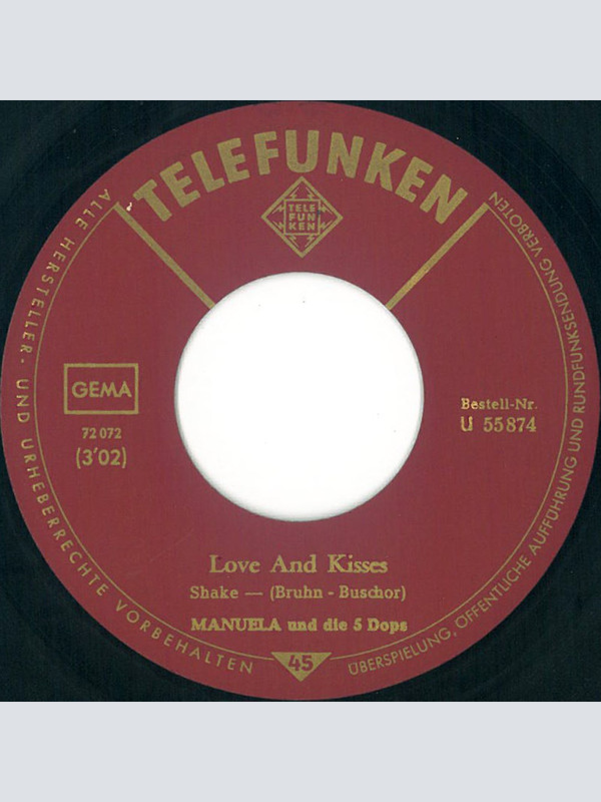 Vinyl / Manuela (5) Und Die 5 Dops - Love And Kisses / Nichts Als Sorgen