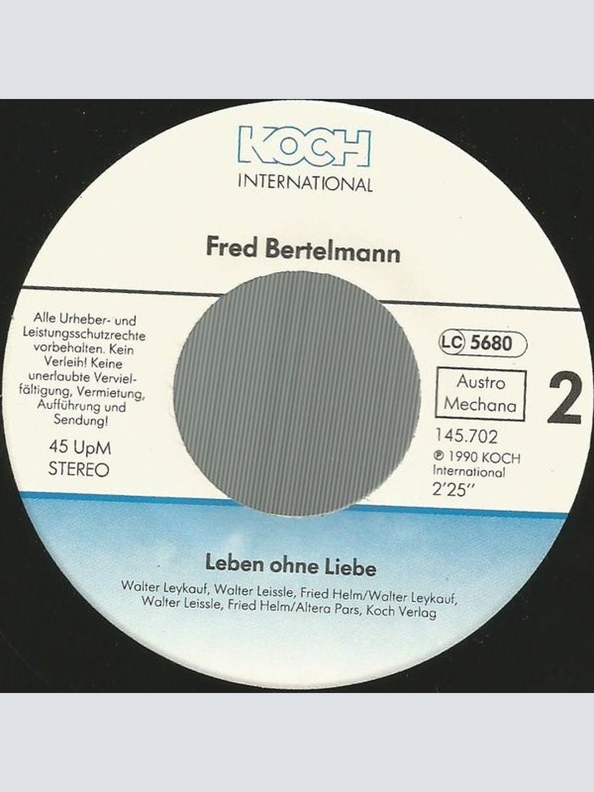 Vinyl / Fred Bertelmann - Ich Wünsch' Dir Eine Schöne Zeit
