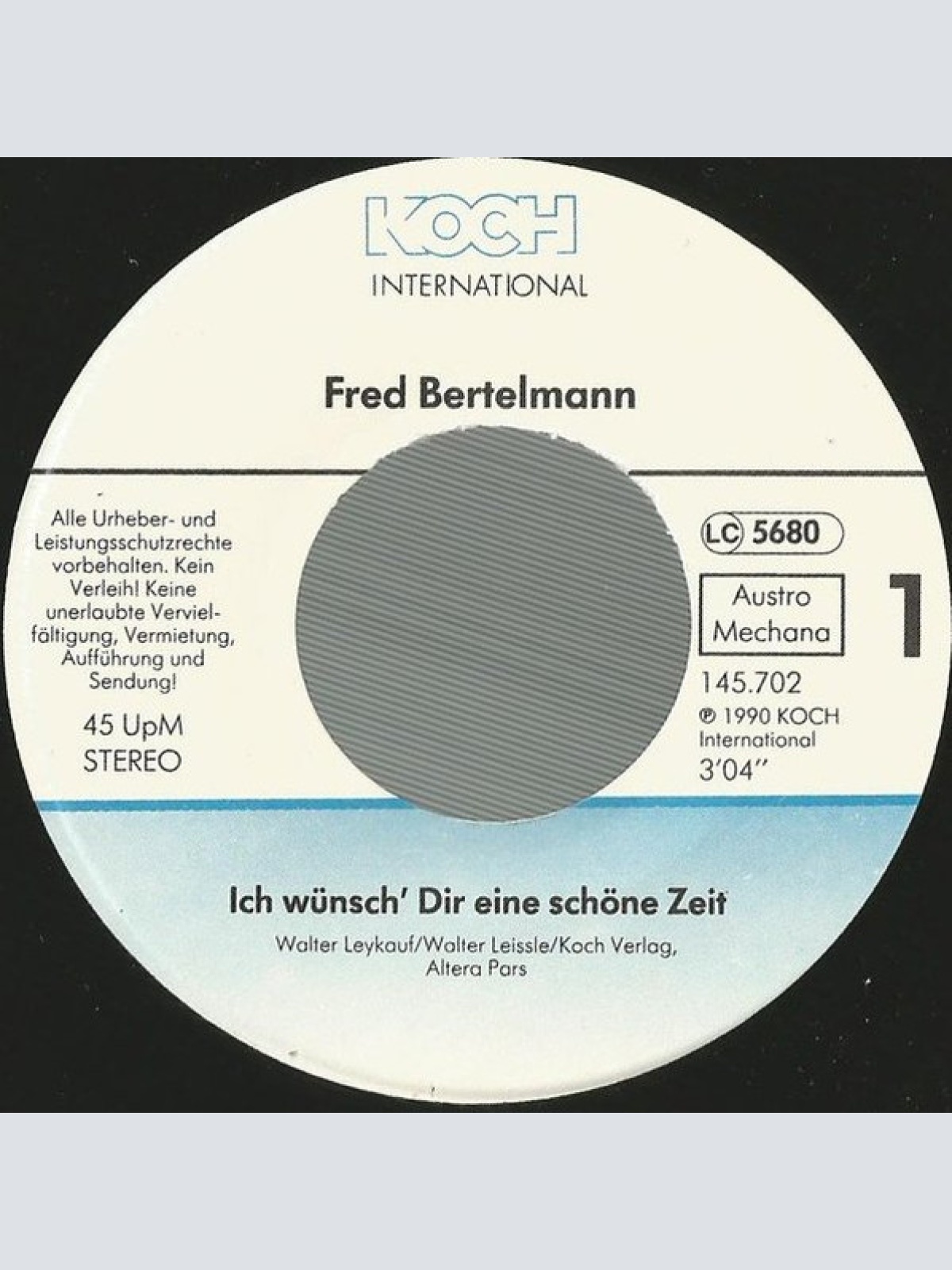 Vinyl / Fred Bertelmann - Ich Wünsch' Dir Eine Schöne Zeit