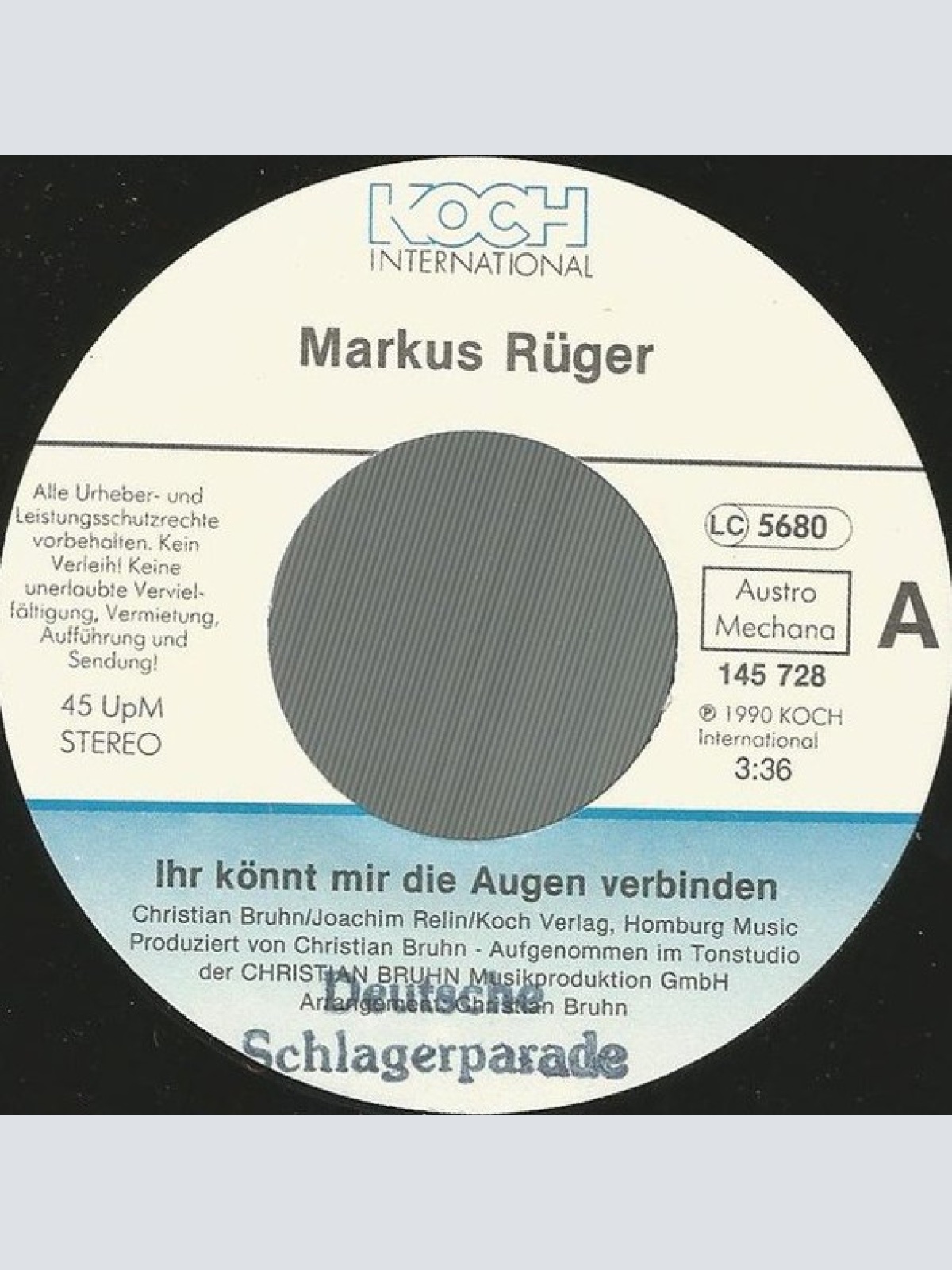 Vinyl / Markus Rüger - Ihr Könnt Mir Die Augen Verbinden
