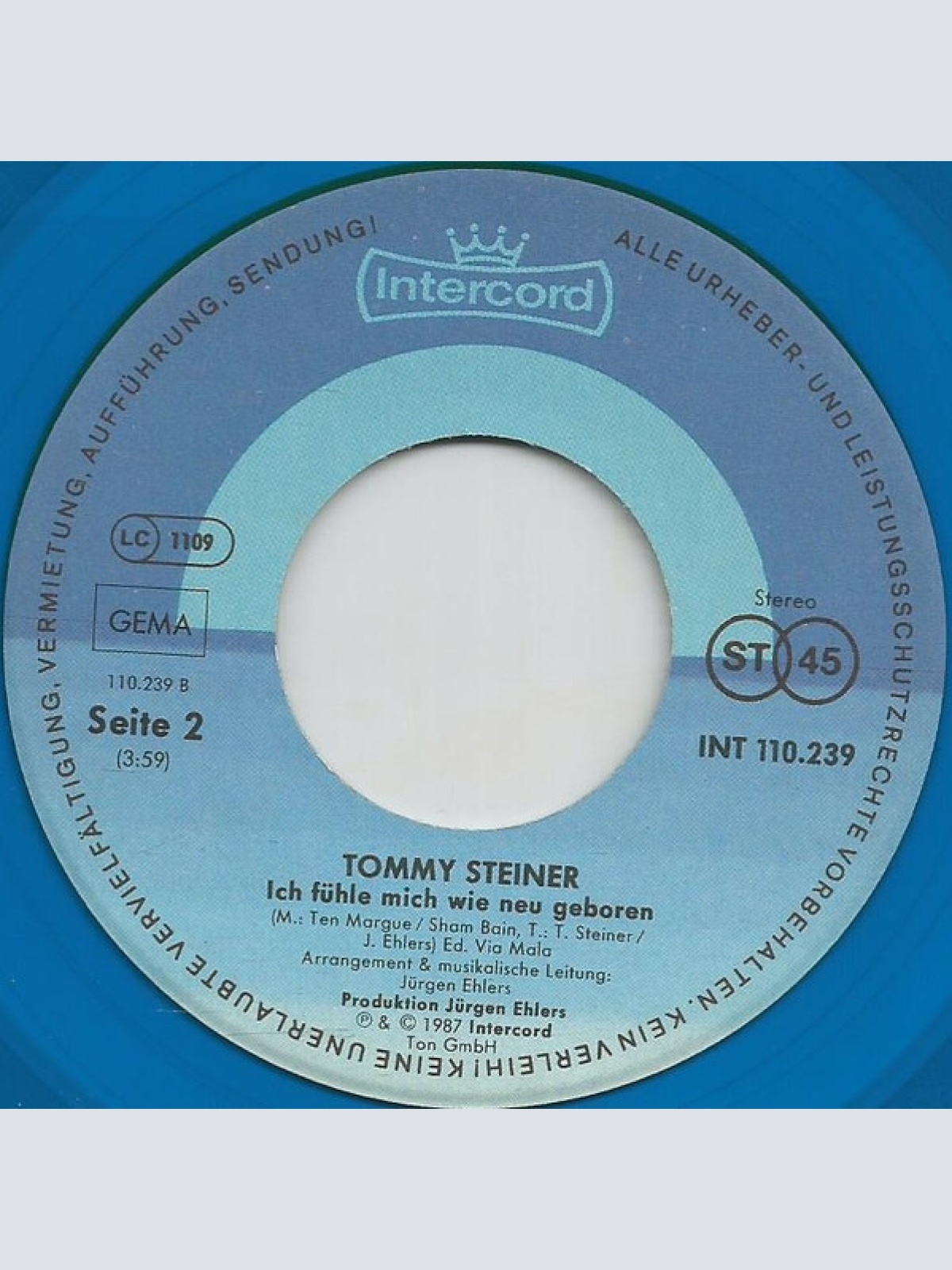 Vinyl / Tommy Steiner - So Schön Wird's Nie Wieder Sein