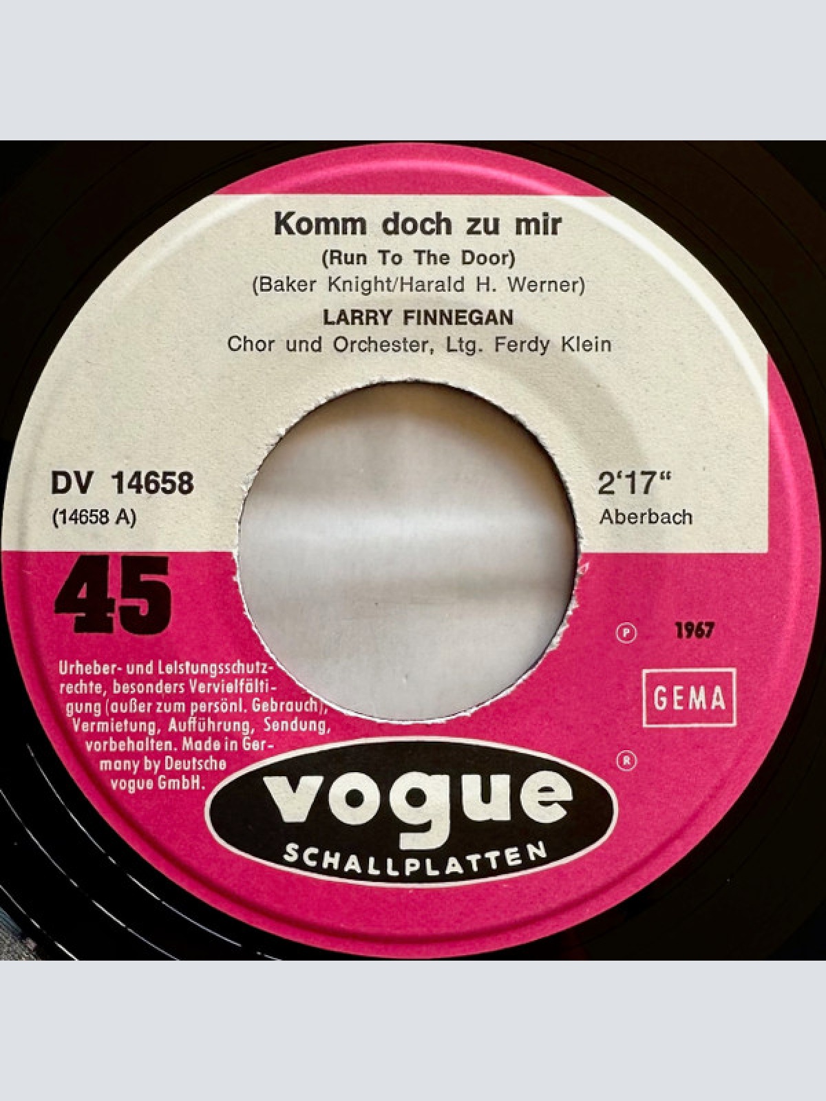 Vinyl / Larry Finnegan - Komm Doch Zu Mir